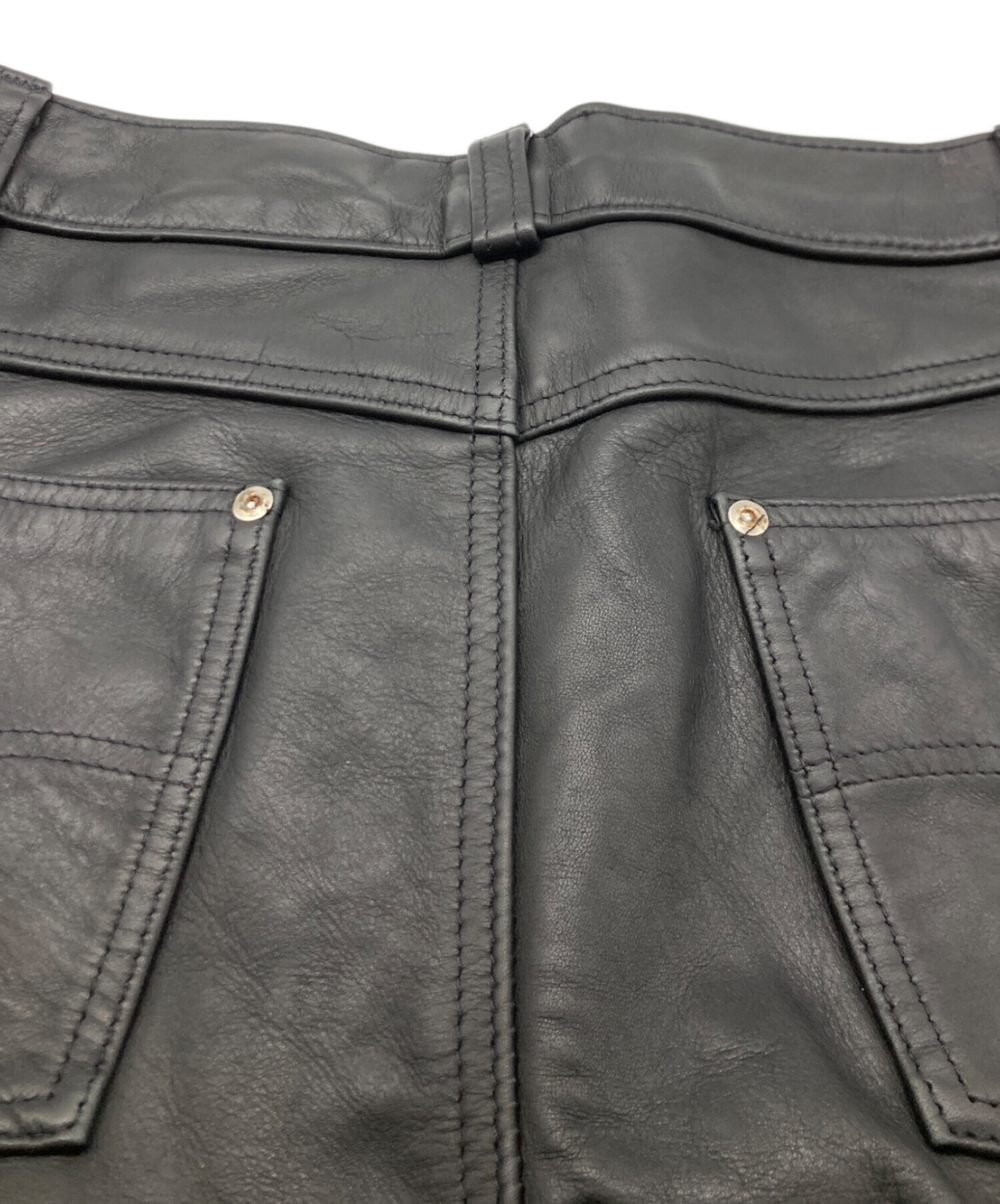 中古・古着通販】Schott (ショット) レザーパンツ ブラック サイズ