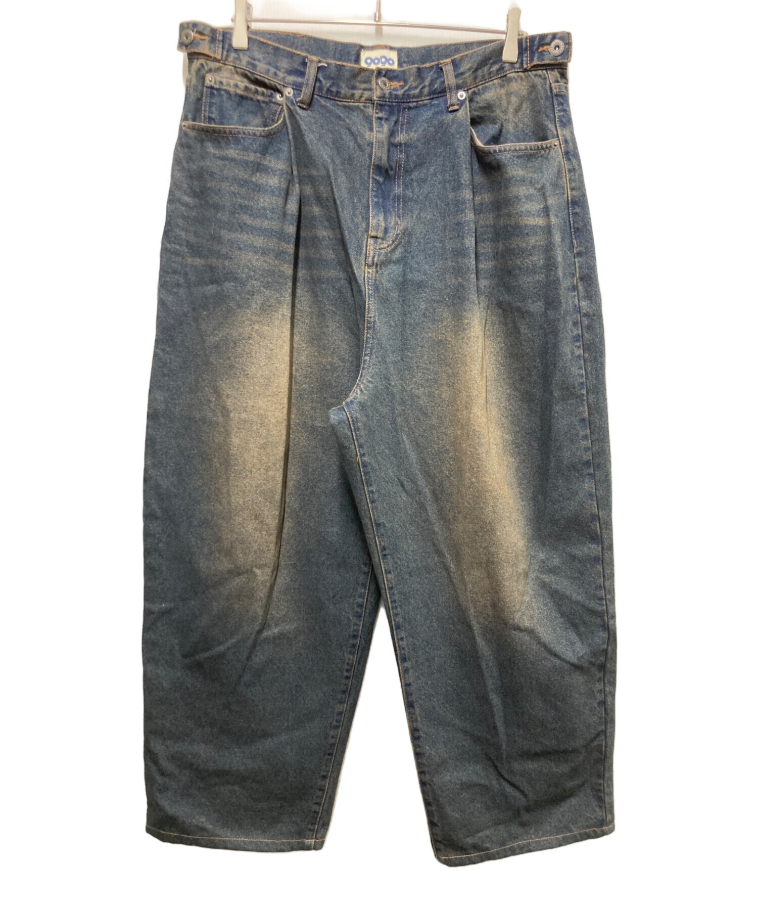 中古・古着通販】9090 (9090) King Logo Wide Tuck Denim Pants
