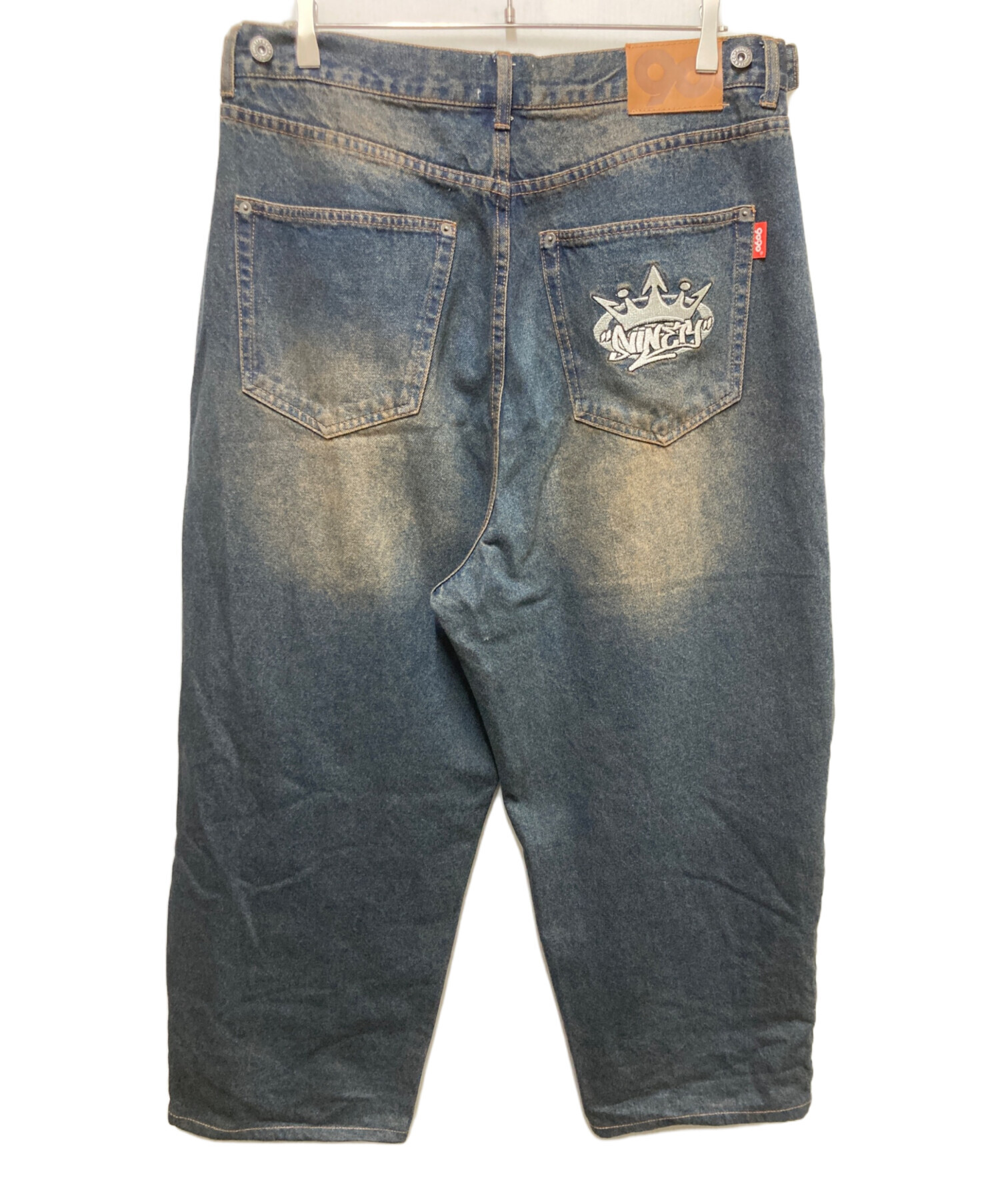中古・古着通販】9090 (9090) King Logo Wide Tuck Denim Pants