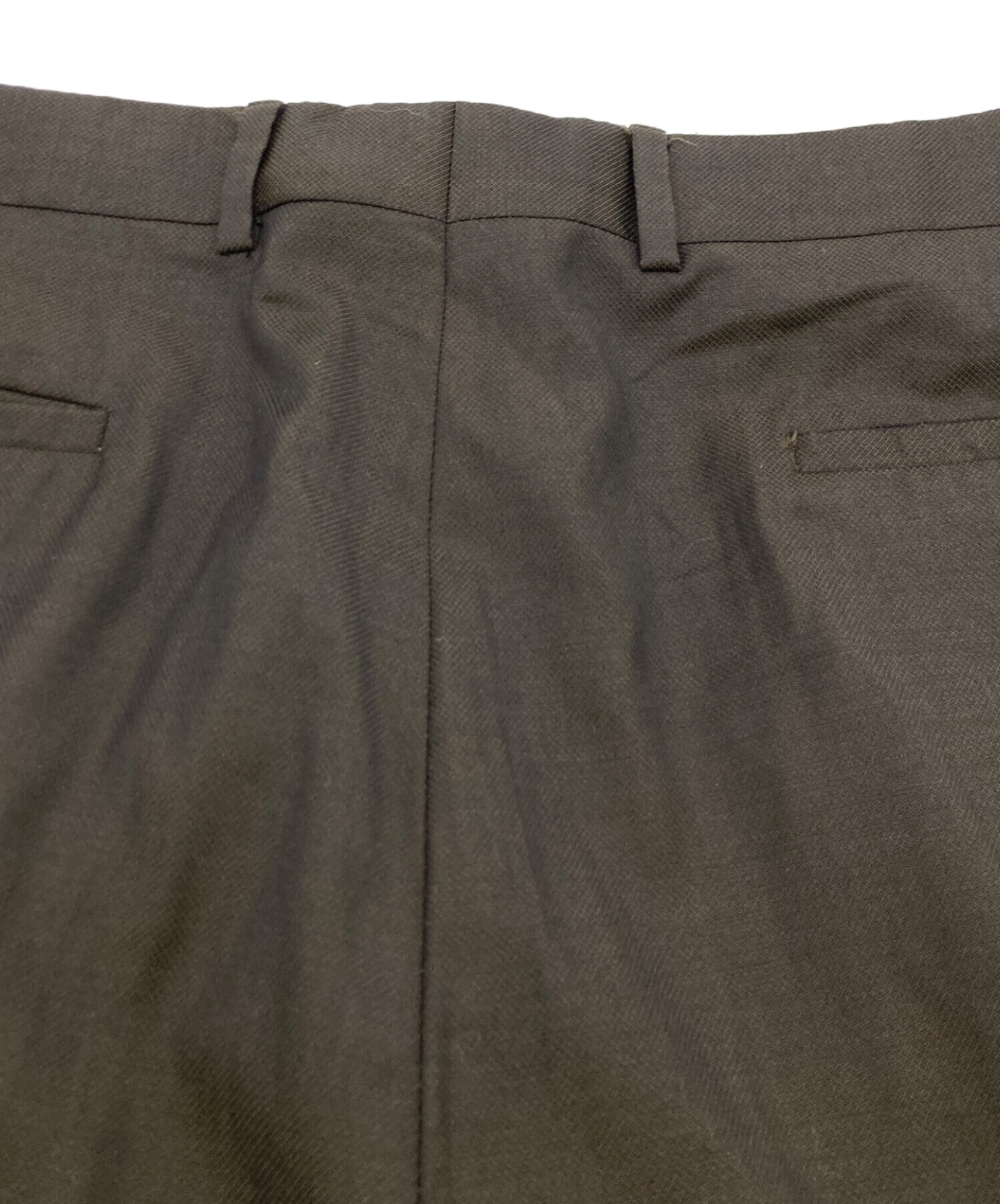 中古・古着通販】Zanella (ザネーラ) ワイドタックスラックス ブラウン