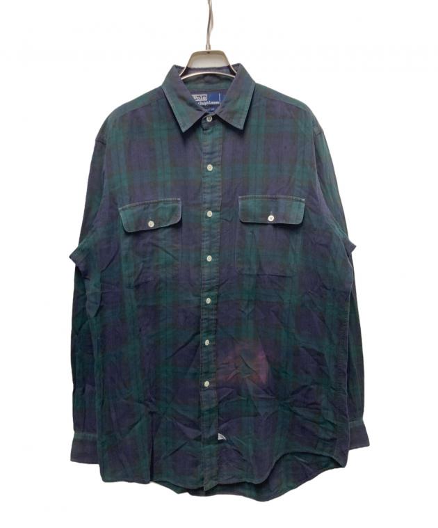 【美品】90s ラルフローレンRalph Laurenブラックウォッチシャツ 中古・古着通販】POLO RALPH LAUREN (ポロ・ラルフローレン) ブラック
