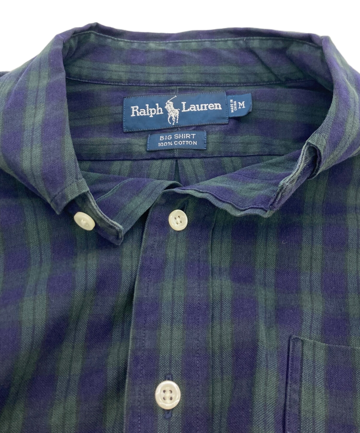 【美品】90s ラルフローレンRalph Laurenブラックウォッチシャツ 中古・古着通販】POLO RALPH LAUREN (ポロ・ラルフローレン) ブラック