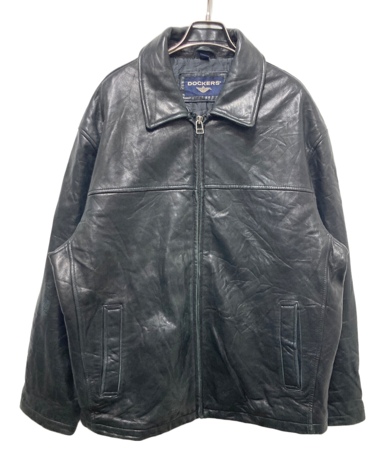 中古・古着通販】DOCKERS (ドッカーズ) レザージャケット ブラック