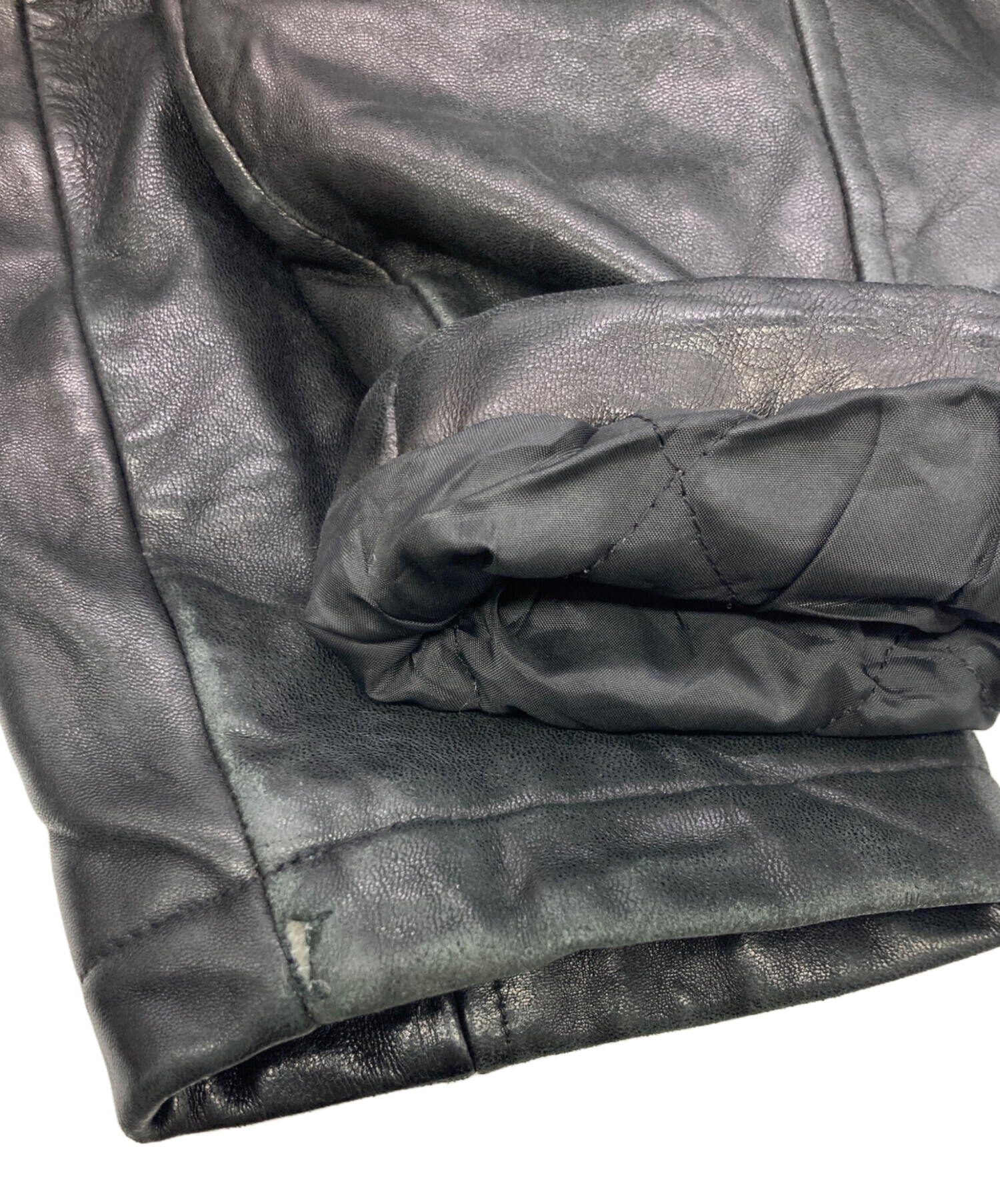 中古・古着通販】DOCKERS (ドッカーズ) レザージャケット ブラック