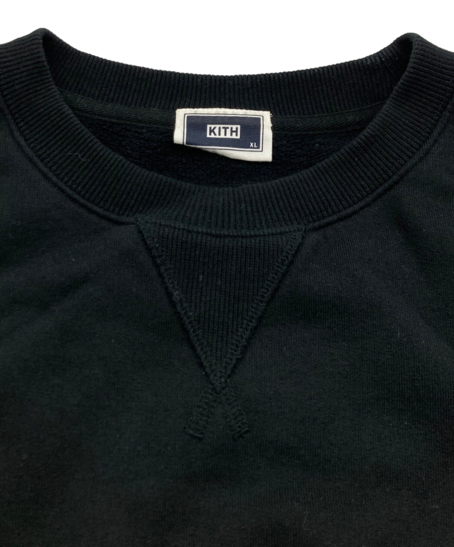 中古・古着通販】KITH (キス) ワンポイントロゴスウェット ブラック