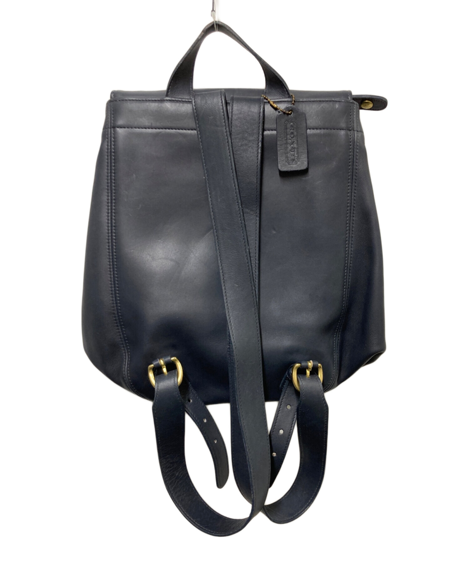 COACH・コーチ・リュック・バックパック・チャーリー・レザー・ネイビー 中古・古着通販】COACH (コーチ) レザーリュック ネイビー｜ブランド
