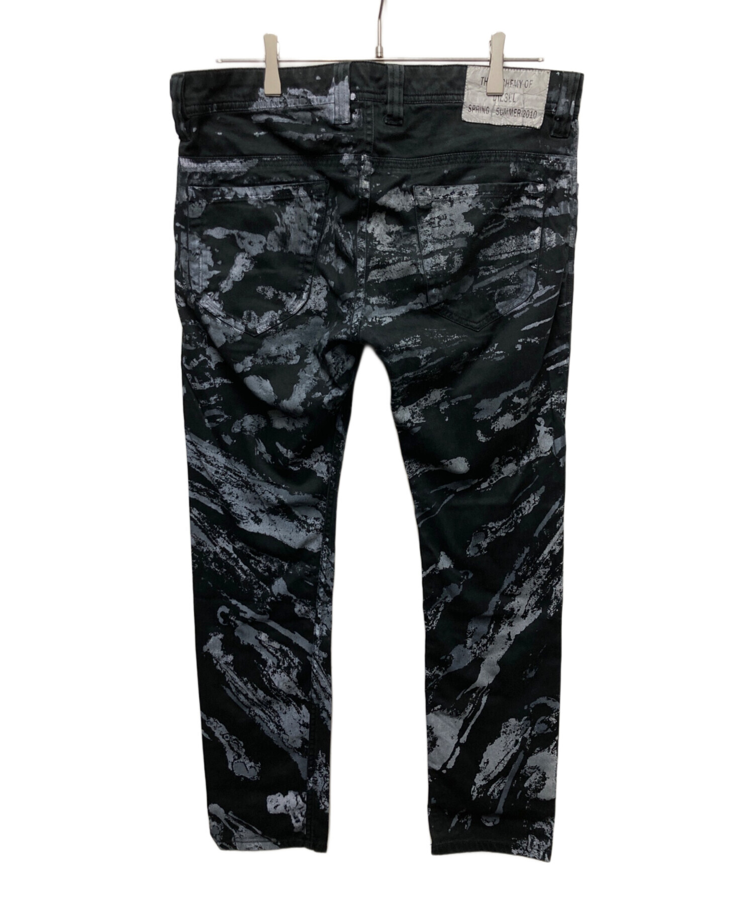 中古・古着通販】DIESEL (ディーゼル) ペイント加工ストレートデニム 