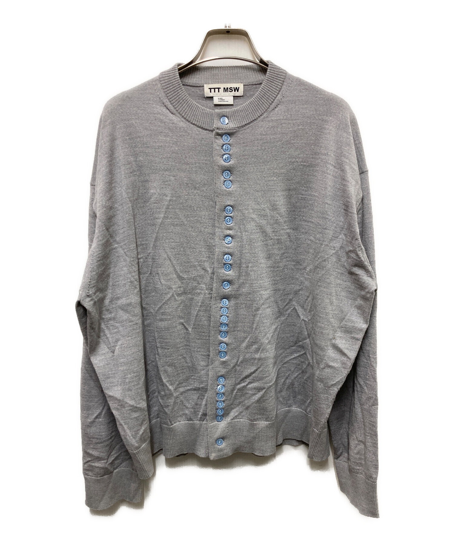 中古・古着通販】TTT MSW (ティー) Crew-neck Cardigan グレー サイズ
