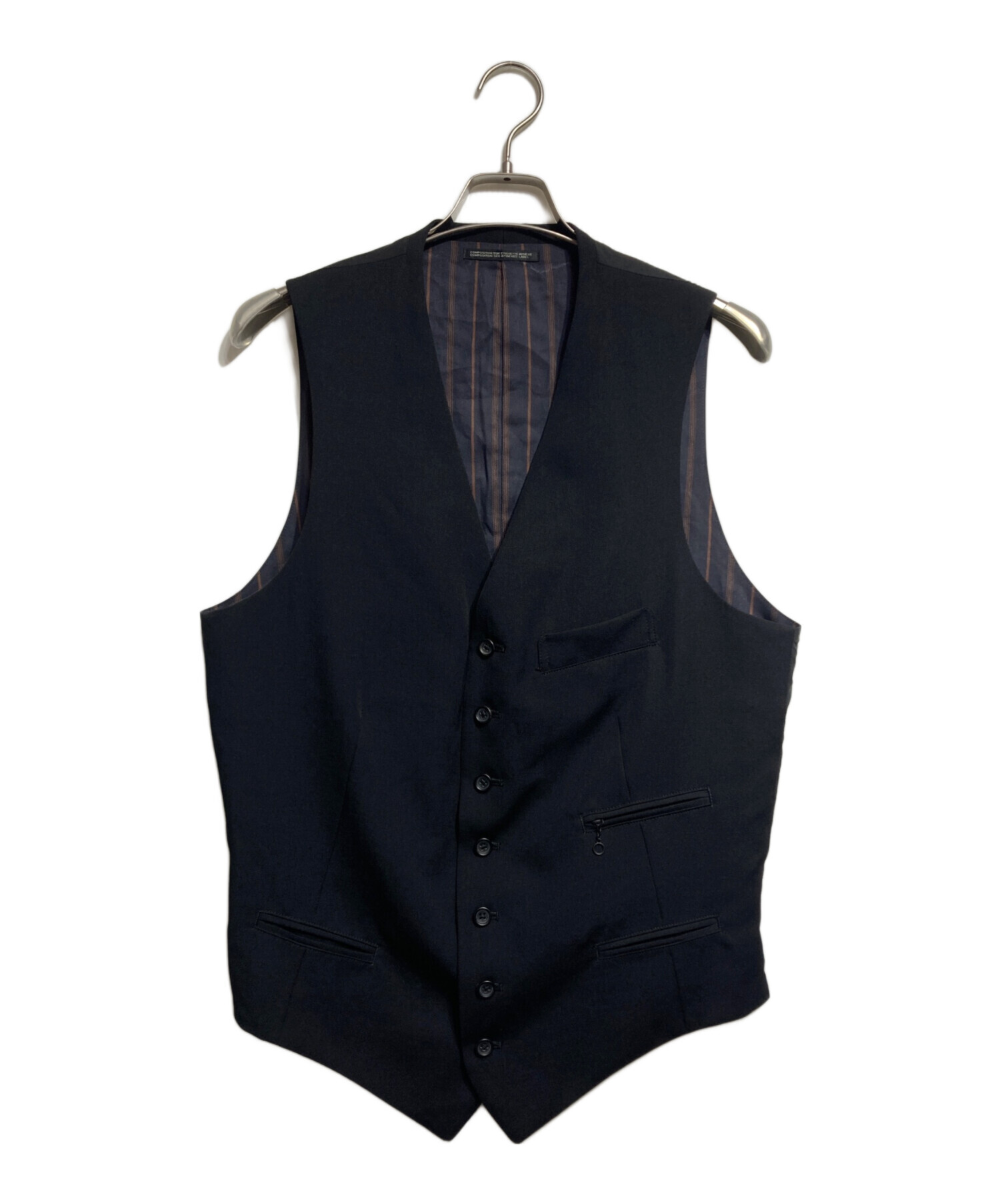 ワイズフォーメン Ys for men ベスト シンチバック ウールギャバジン 中古・古着通販】Y's for men (ワイズフォーメン) WOOL GABARDINE 7