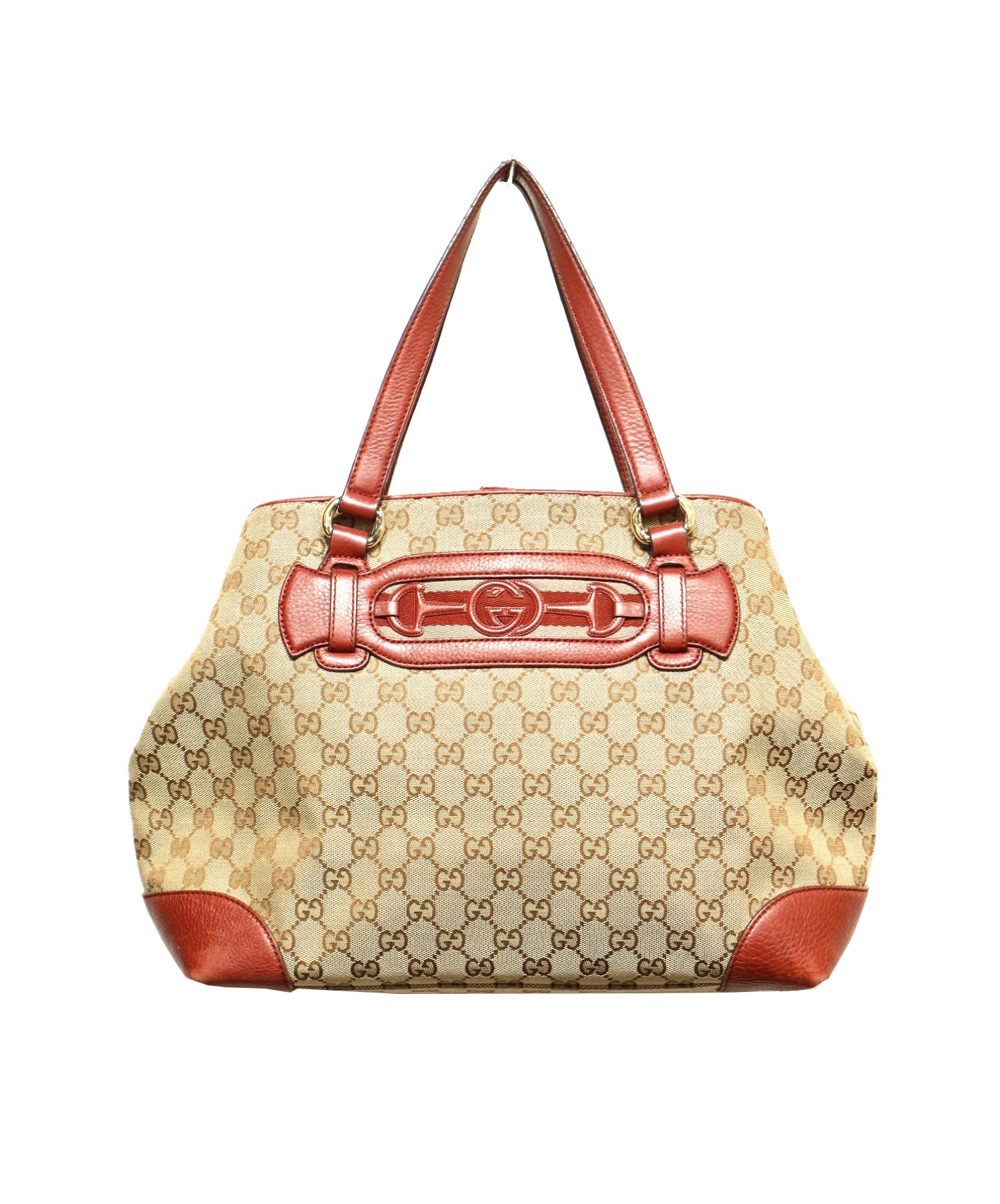中古・古着通販】GUCCI (グッチ) キャンバストートバッグ ベージュ