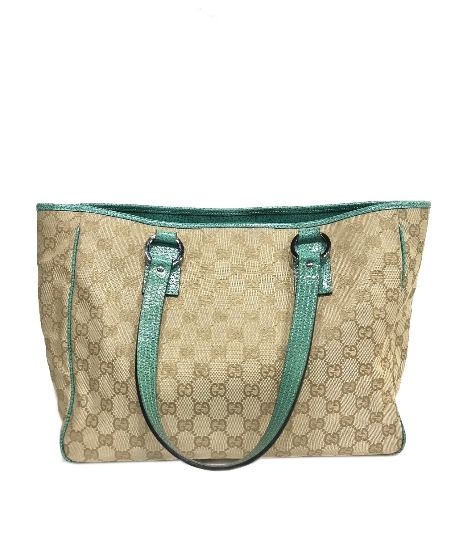 中古・古着通販】GUCCI (グッチ) GGキャンバストートバッグ ベージュ 