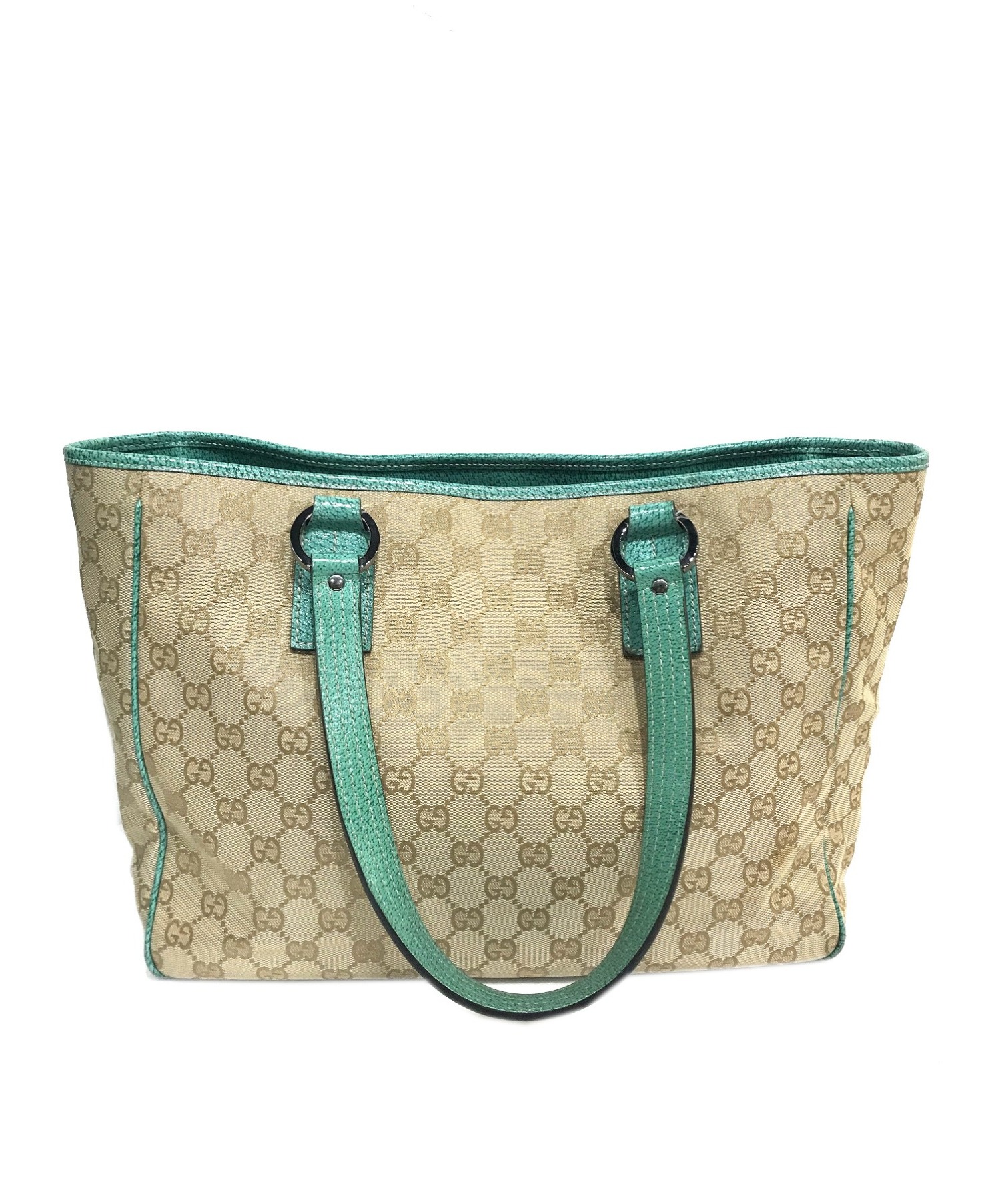 中古・古着通販】GUCCI (グッチ) GGキャンバストートバッグ ベージュ 