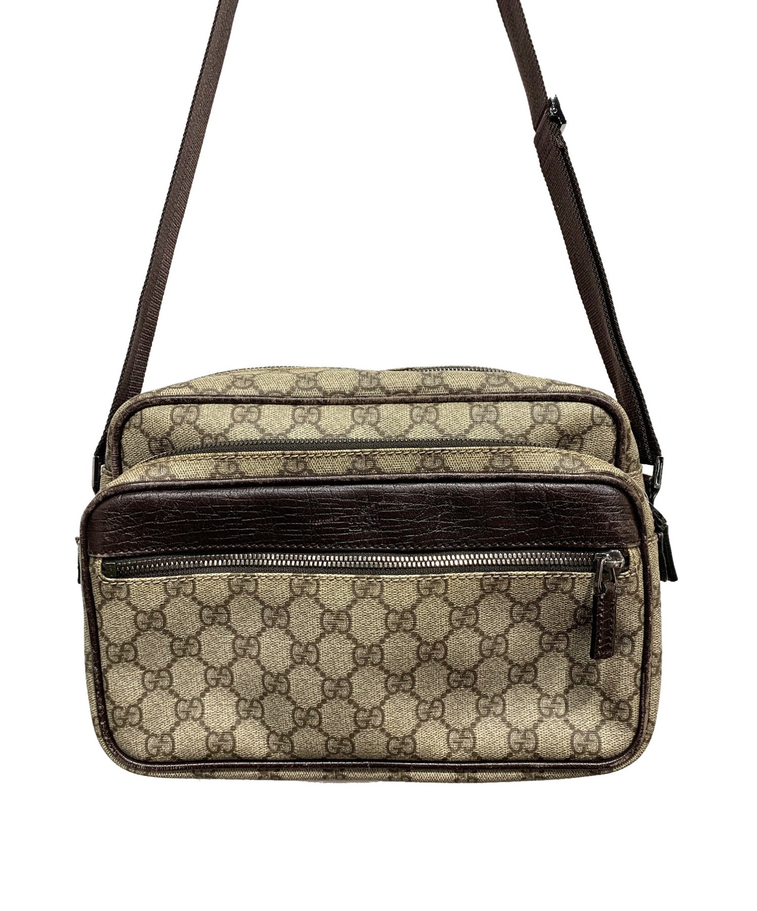 中古・古着通販】GUCCI (グッチ) ショルダーバッグ ベージュ GG PLUS 