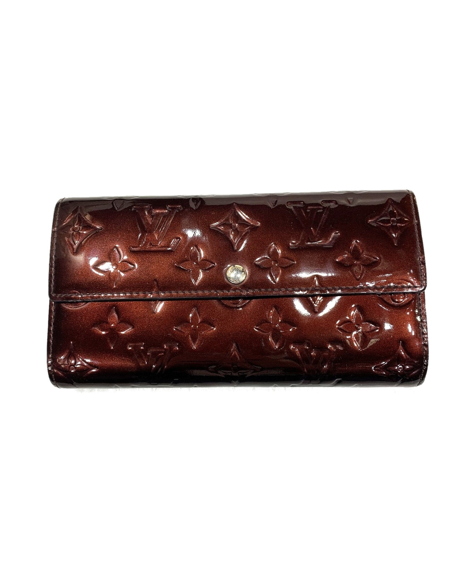 最終値下げ　LOUIS VUITTON モノグラム ヴェルニ 長財布 Louis Vuitton ヴェルニ長財布 ワインレッド 【公式通販】