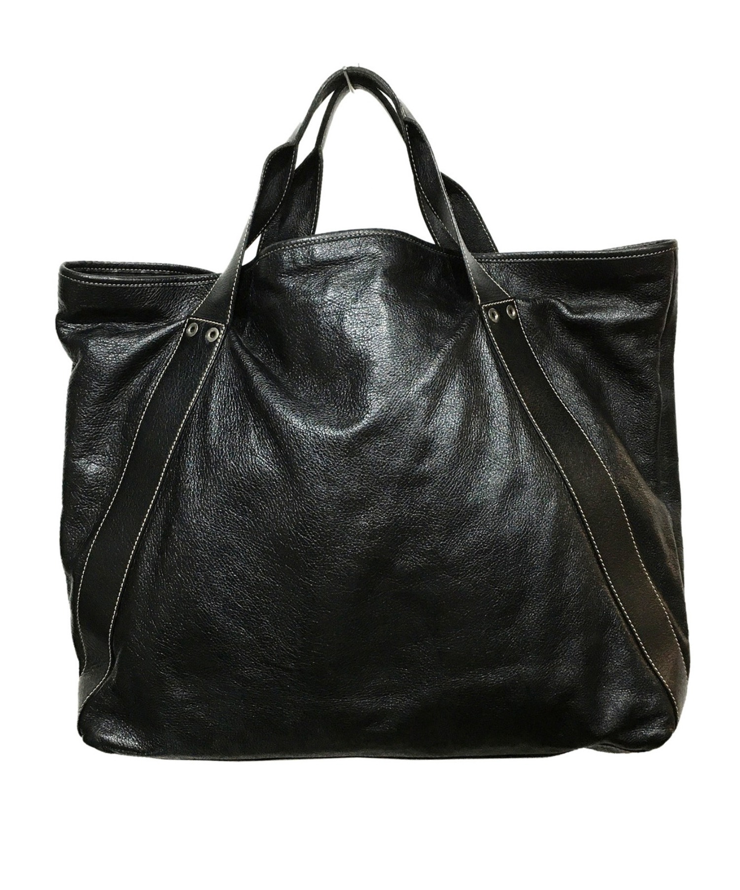 Gucci 黒 レザートートバッグ 中古・古着通販】GUCCI (グッチ) レザートートバッグ ブラック 211126