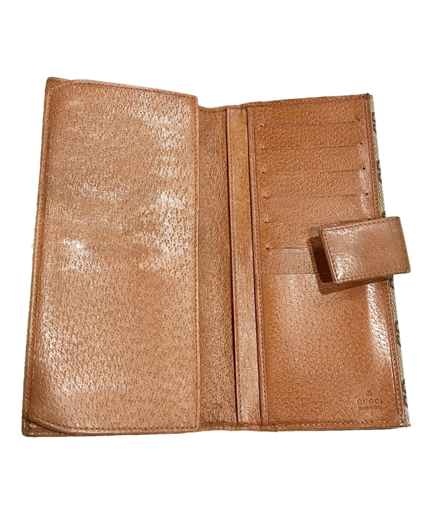 中古・古着通販】GUCCI (グッチ) 2つ折り財布 ブラウン GGキャンバス