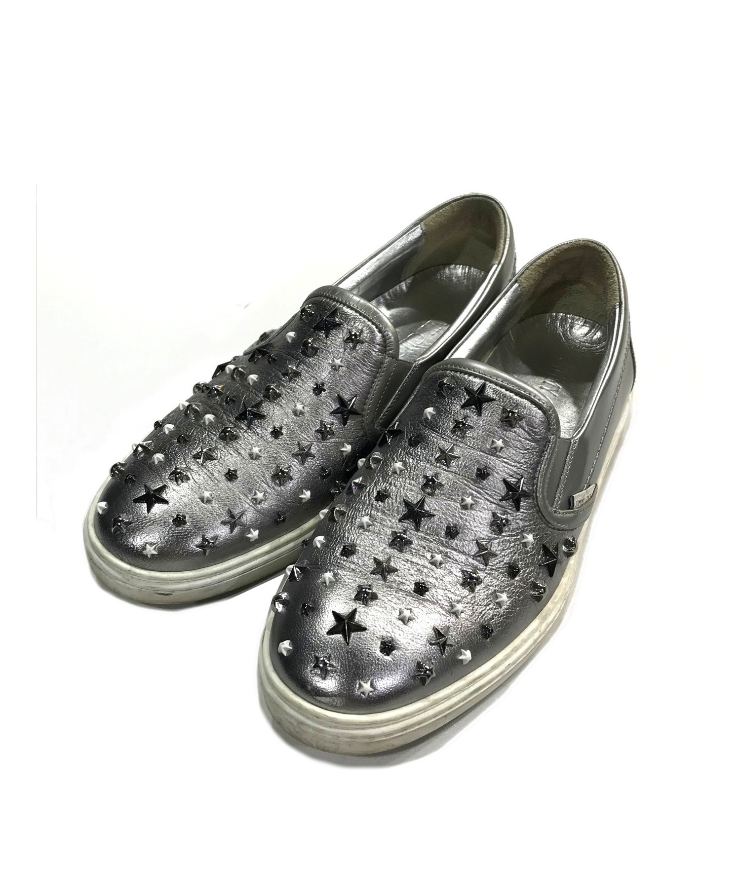 中古・古着通販】JIMMY CHOO (ジミーチュウ) スタッズスリッポン