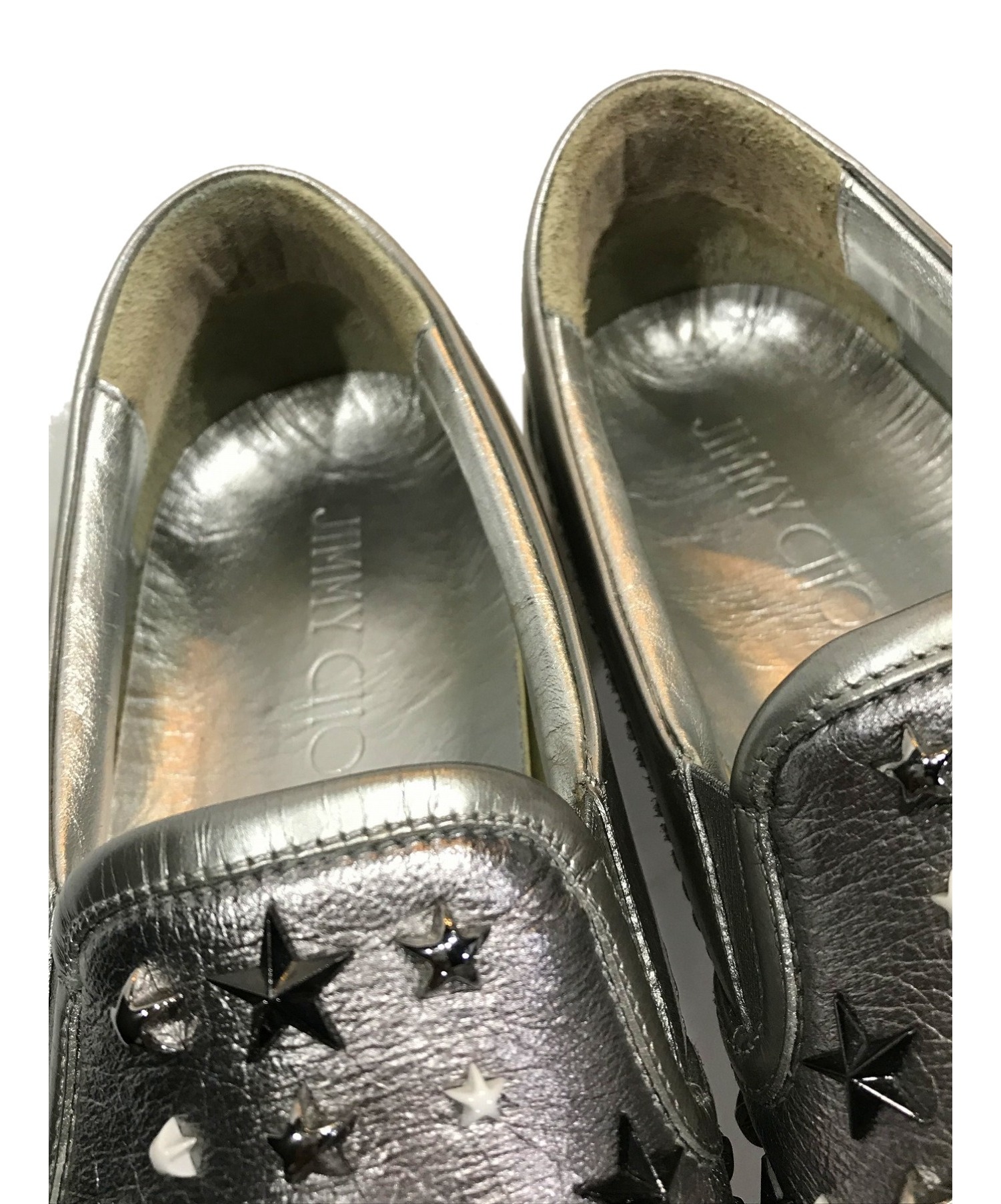 中古・古着通販】JIMMY CHOO (ジミーチュウ) スタッズスリッポン