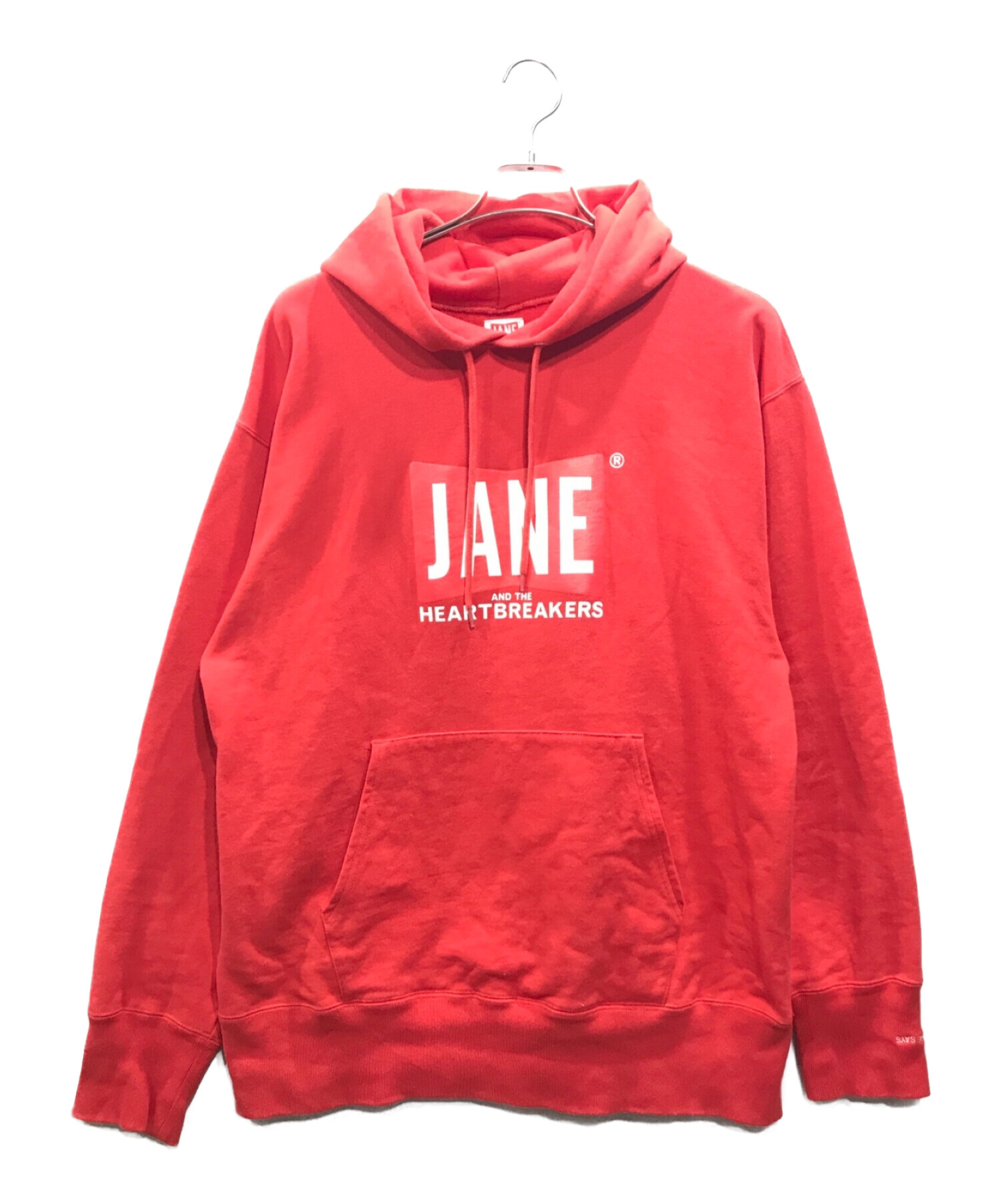 THE BONES パーカー　裏起毛　古着　XLサイズ　赤 THE BONES パーカー 裏起毛 古着 XLサイズ 赤