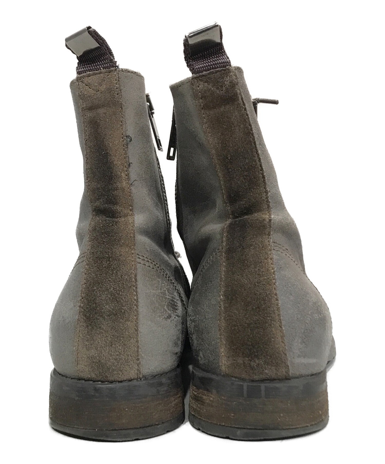 DIESEL レザー ブーツ サイドジップ DIESELディーゼル レザーブーツ サイドジップ ブラウン38