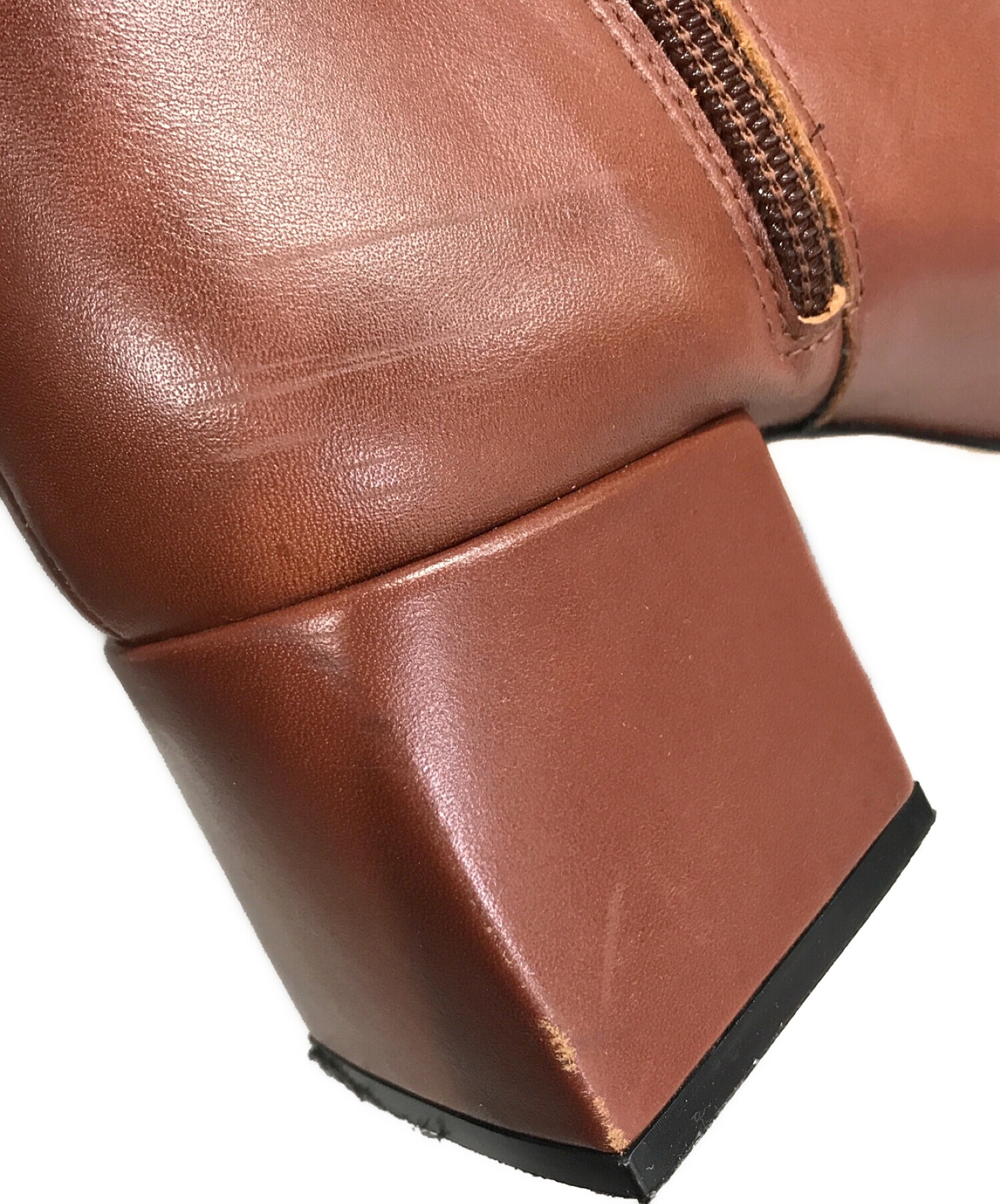 中古・古着通販】PELLICO (ペリーコ) サイドジップブーツ ブラウン