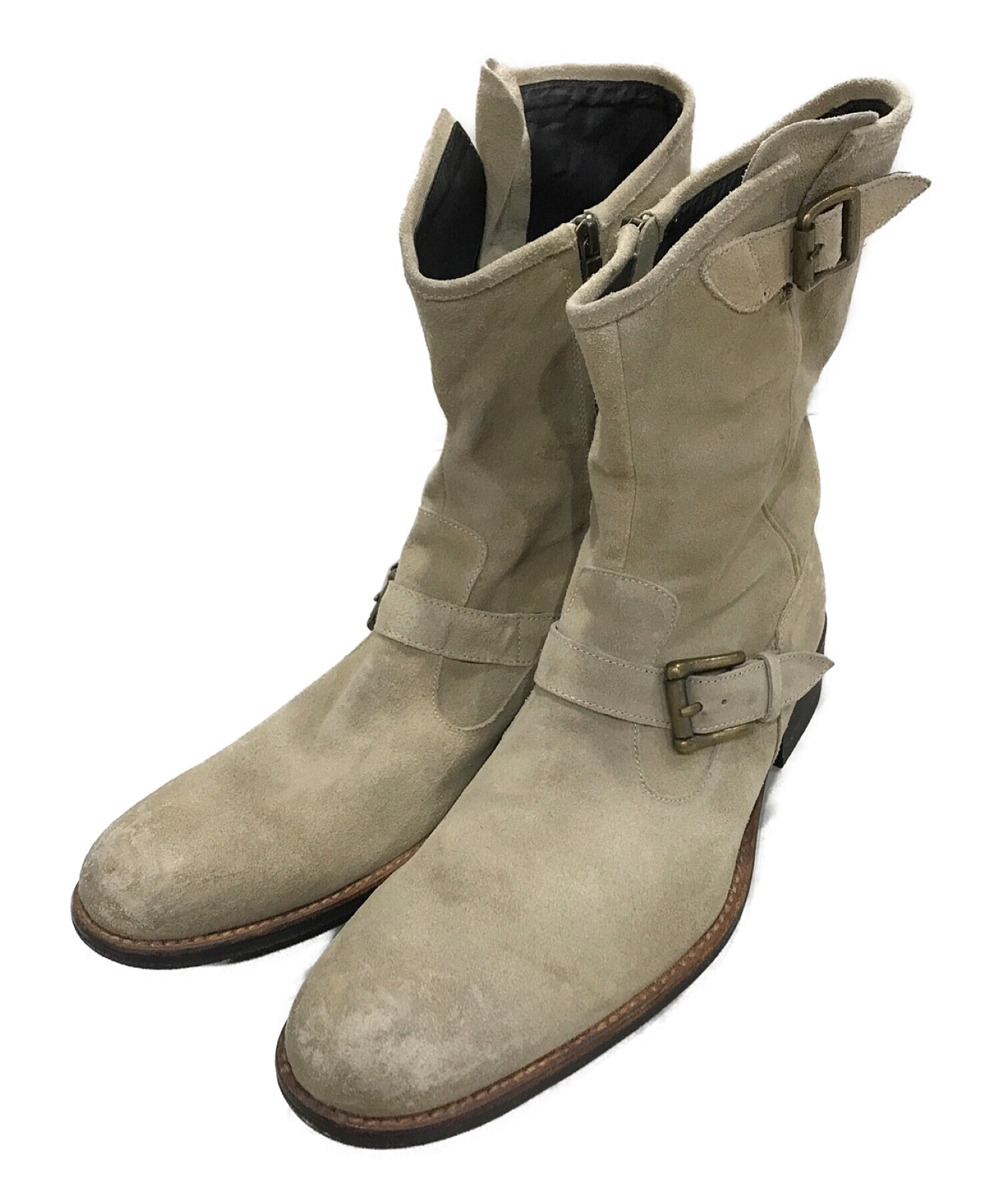 アルフレッドバニスター　ベージュ スエード エンジニアブーツ 中古・古着通販】alfredo BANNISTER (アルフレッドバニスター