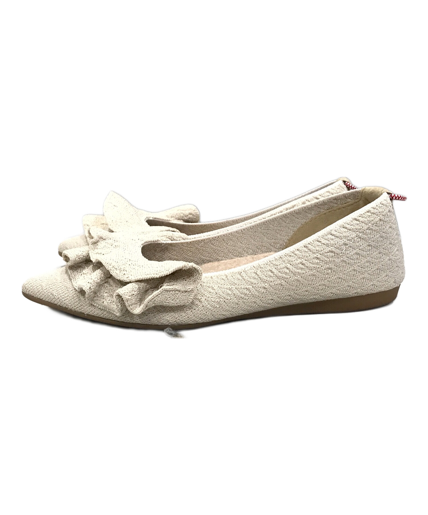 Offen（オッフェン） ベージュ 美品 38 Offen フリルパンプス ベージュ
