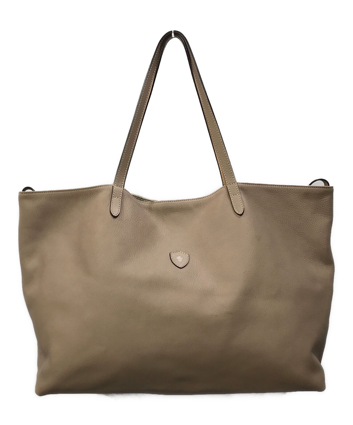 フェリージ 16-26 トートバッグ キャンバス×レザー ベージュ