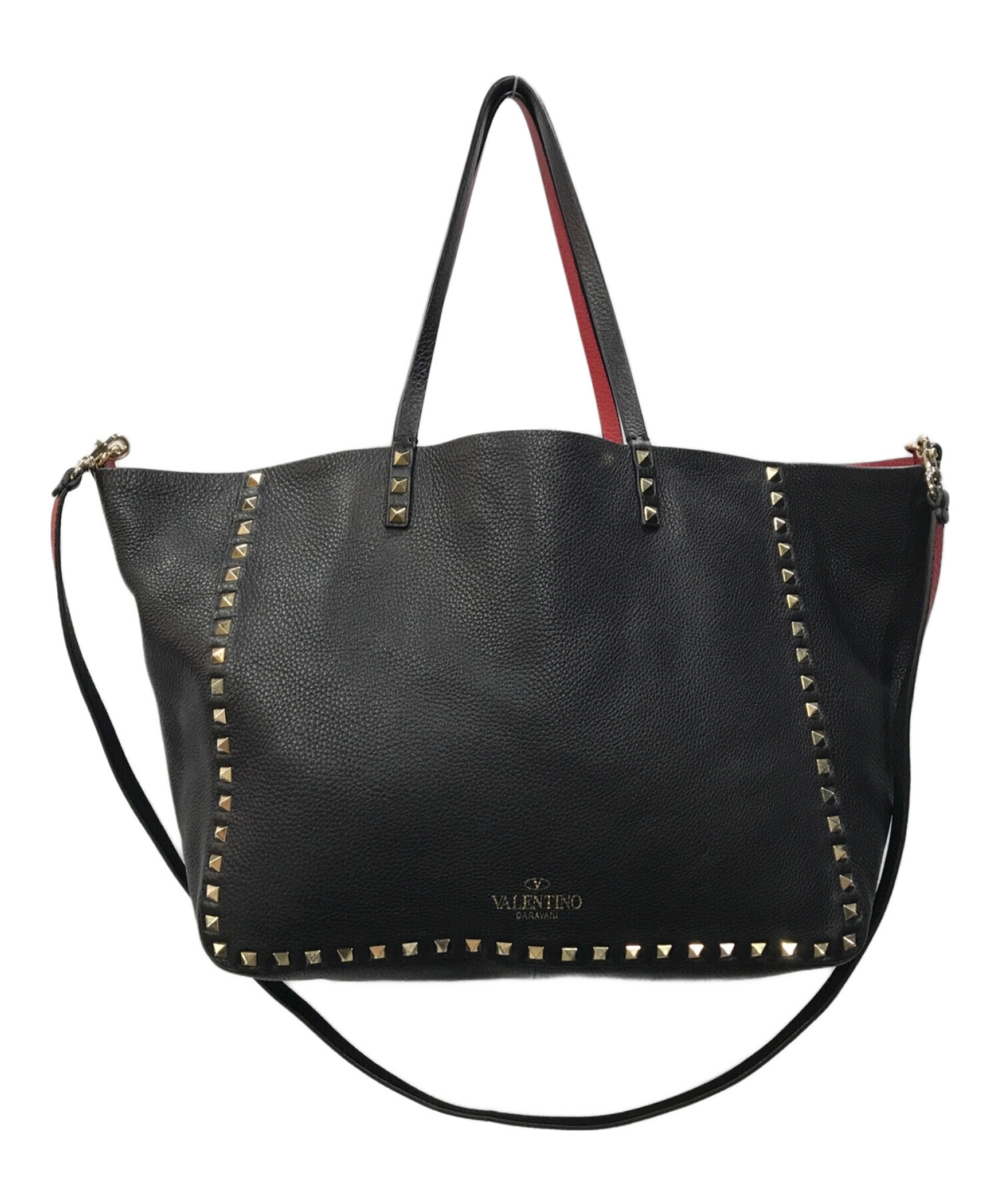VALENTINO ヴァレンティノロック スタッズ リバーシブル トートバッグ