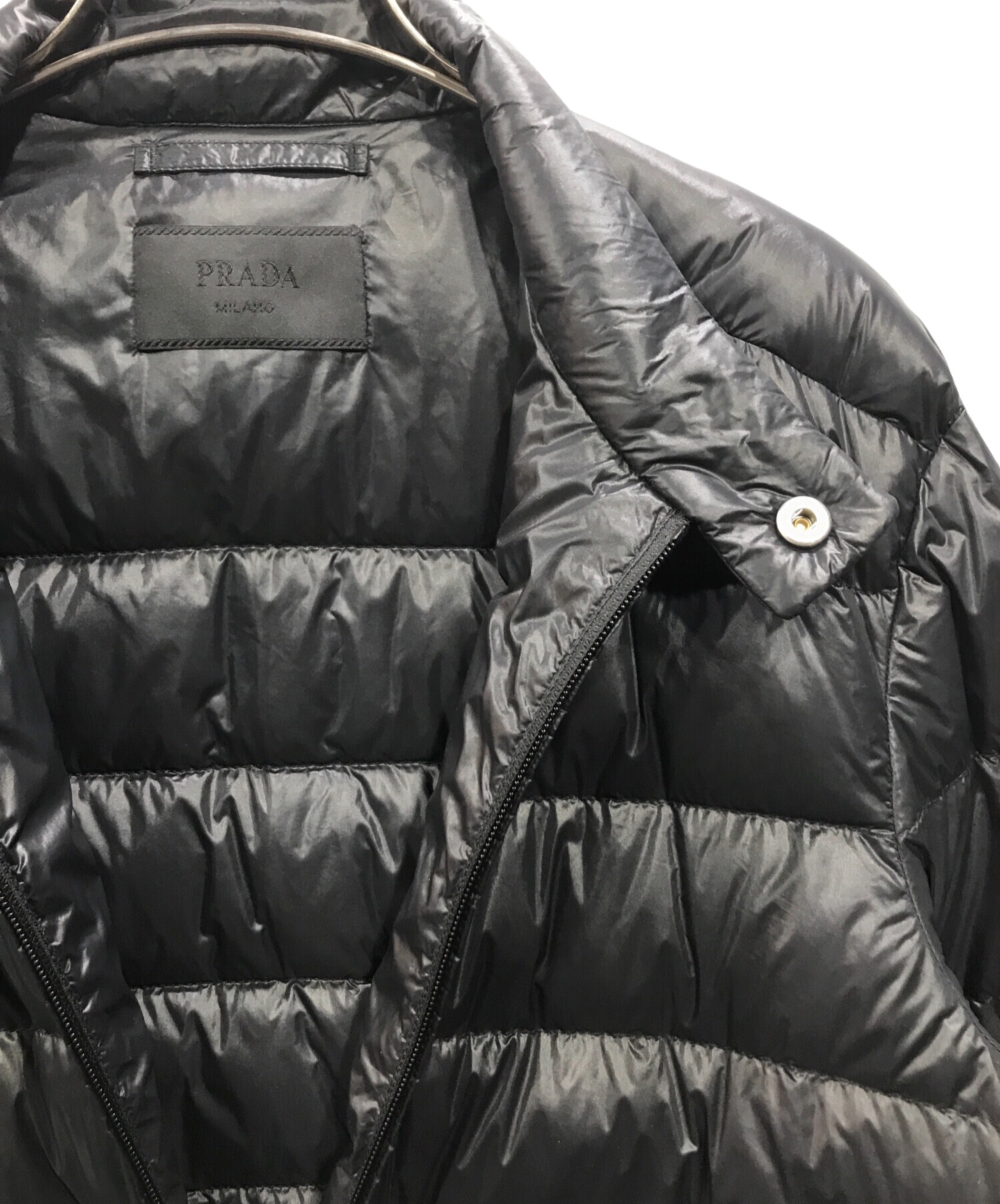 中古・古着通販】PRADA (プラダ) ナイロンダウンジャケット ブラック