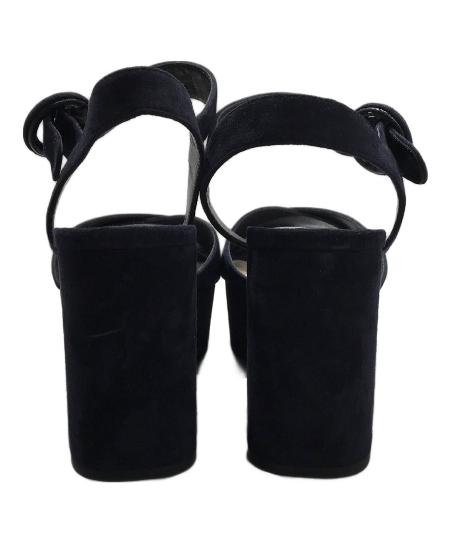 中古・古着通販】PRADA (プラダ) クロスストラップサンダル ネイビー