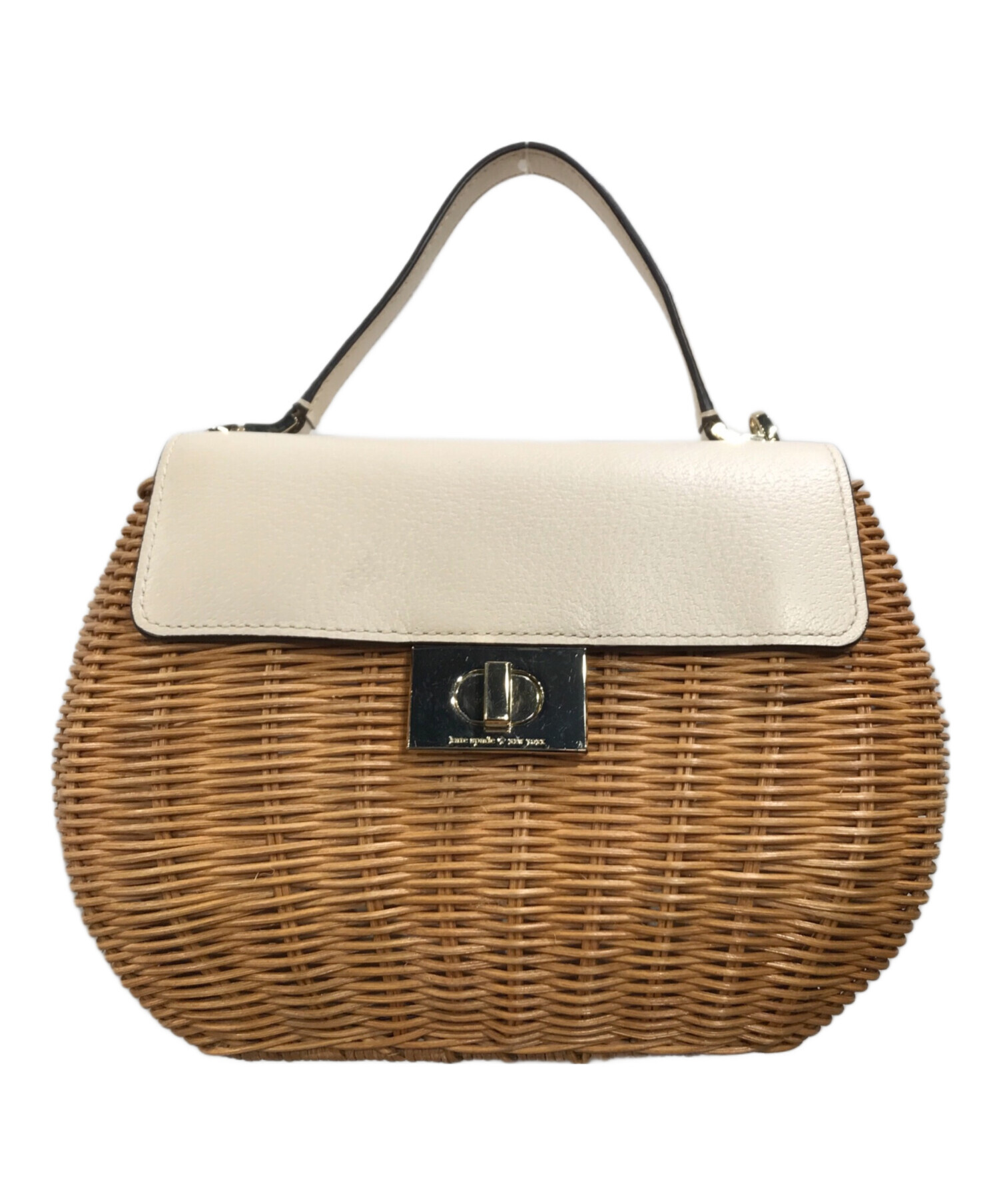 Kate Spade】カゴショルダーバッグ kate spade かごバッグ ベージュ 花