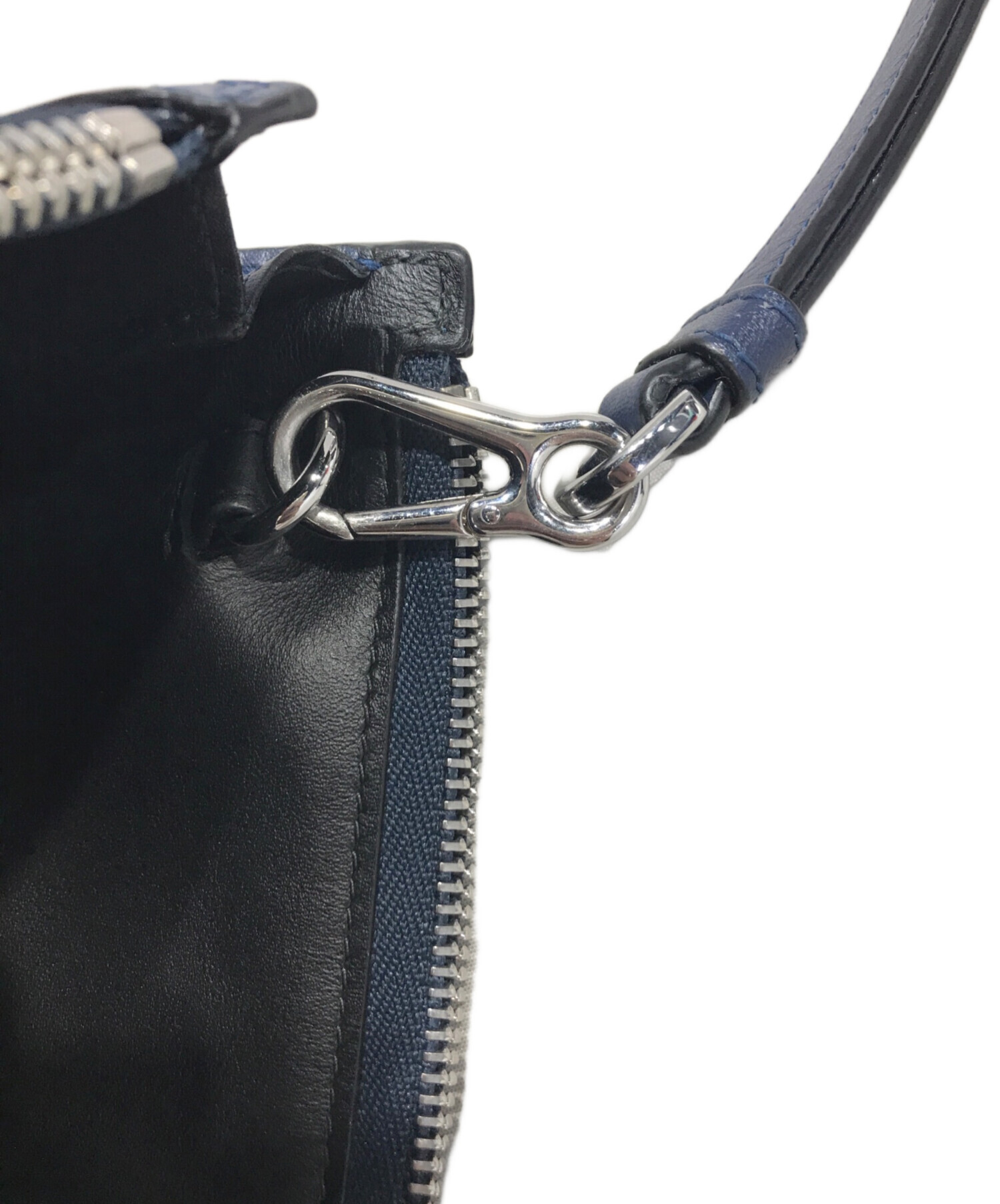 中古・古着通販】LOEWE (ロエベ) アナグラムクラッチバッグ ネイビー