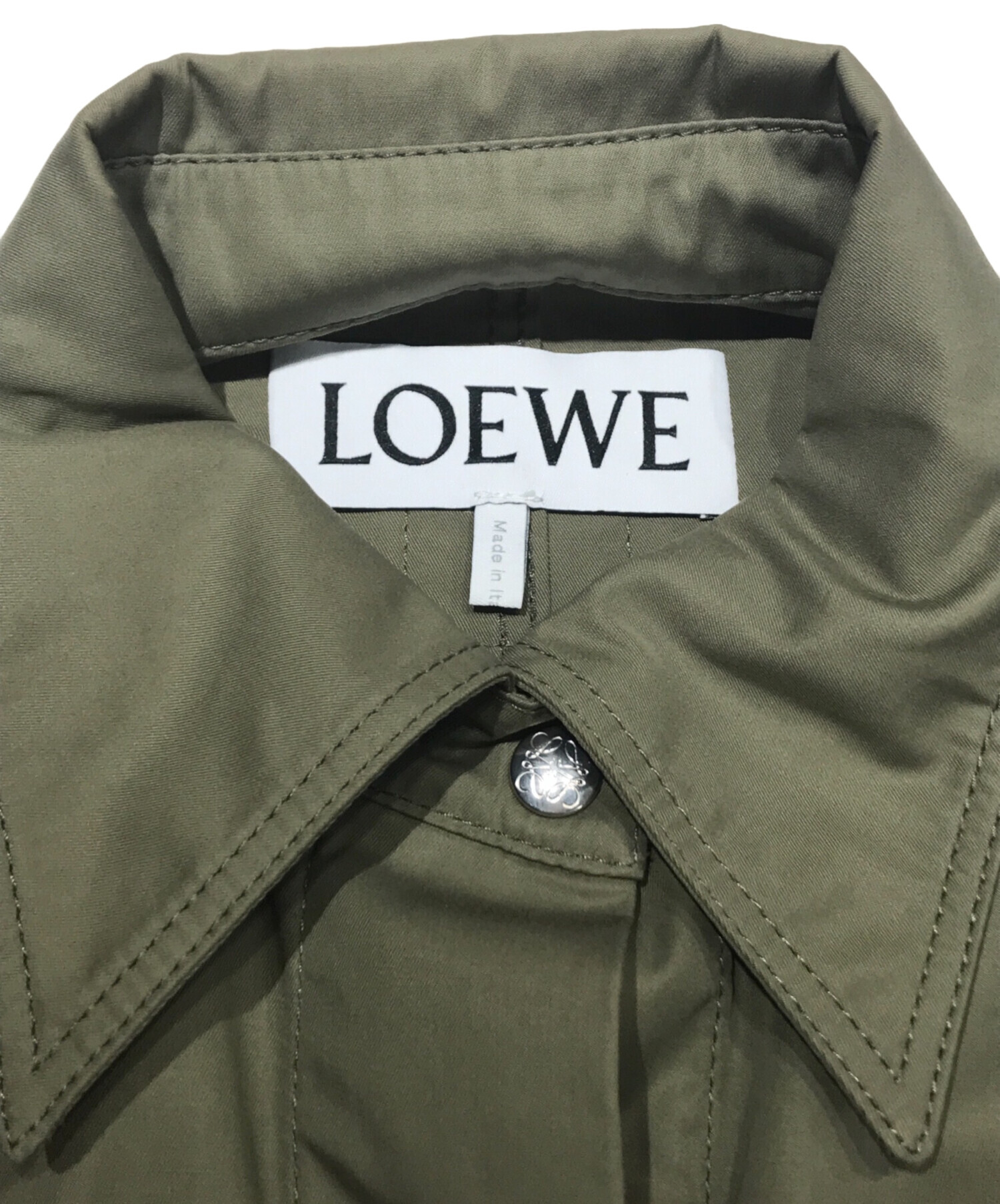 中古・古着通販】LOEWE (ロエベ) フィッシュテールコート カーキ