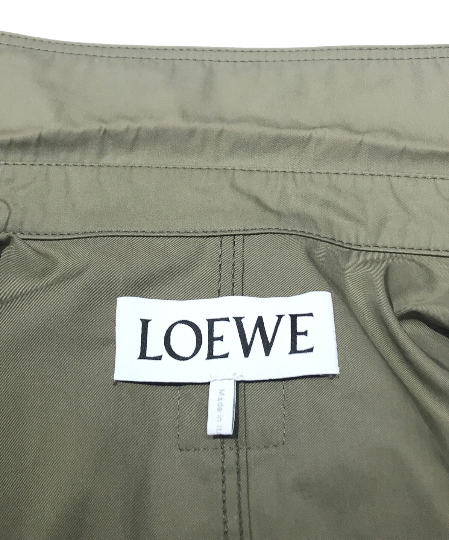 中古・古着通販】LOEWE (ロエベ) フィッシュテールコート カーキ