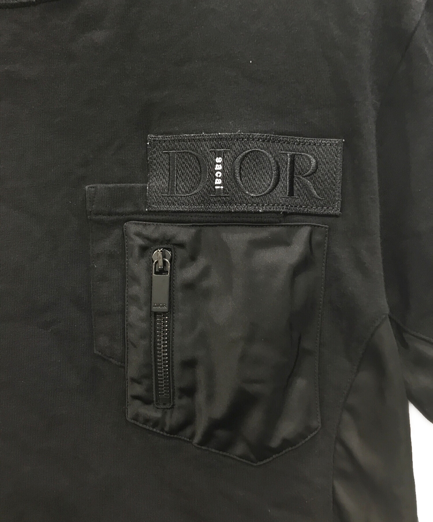 中古・古着通販】Dior (ディオール) sacai (サカイ) ドッキングTシャツ