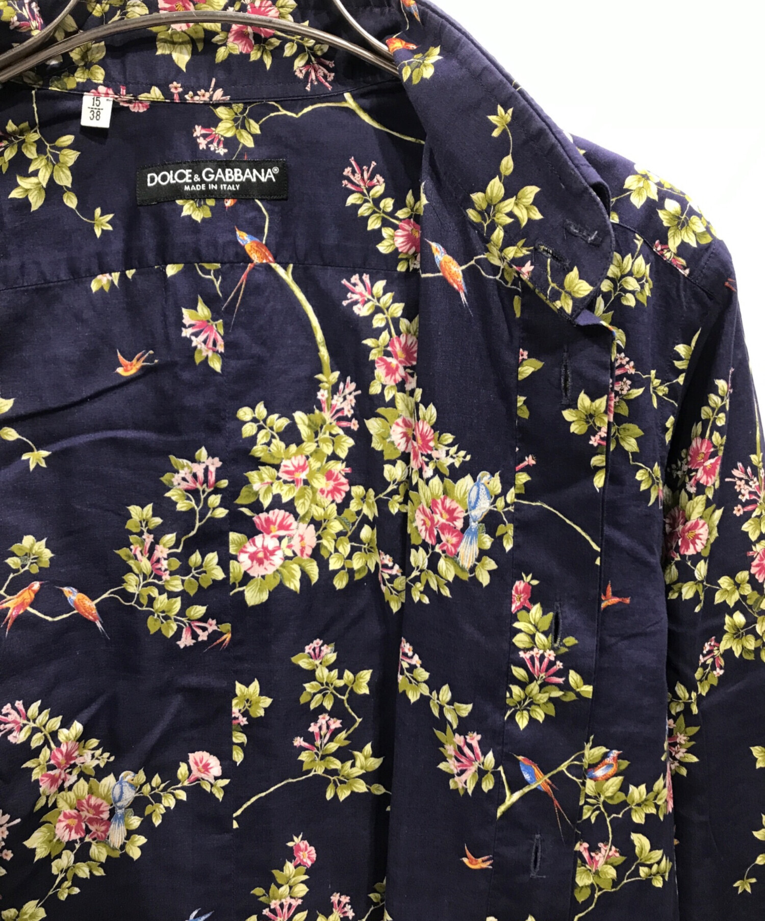 DOLCE & GABBANA 花柄長袖シャツ 38