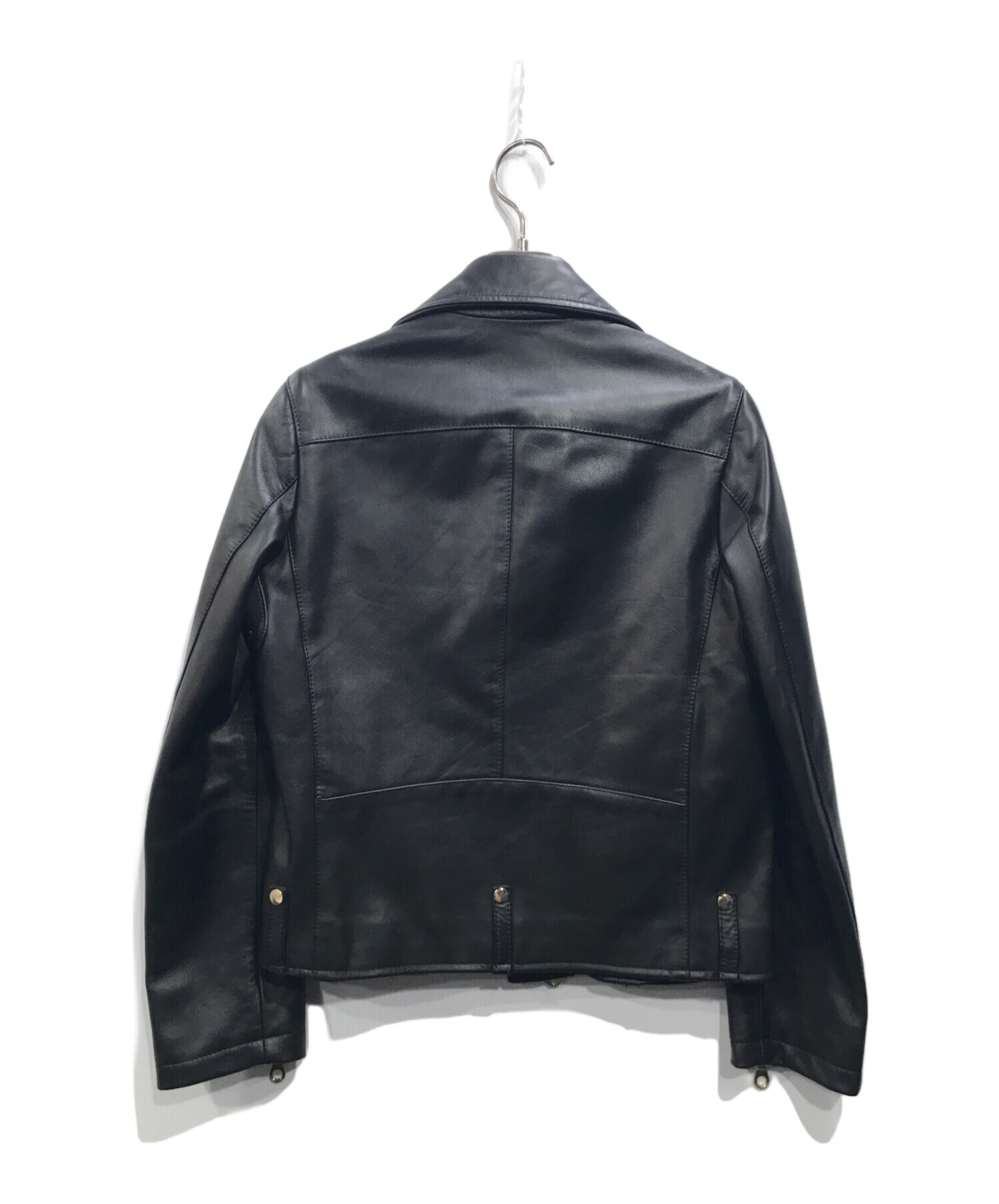 CINQUANTA チンクアンタ 【ダブルライダース】 ブラック 黒 ゴールド 金 レザー ドットボタン ファスナー made in Italy デート お出かけ 新品 CINQUANTA チンクアンタ ダブルライダース ブラック 48