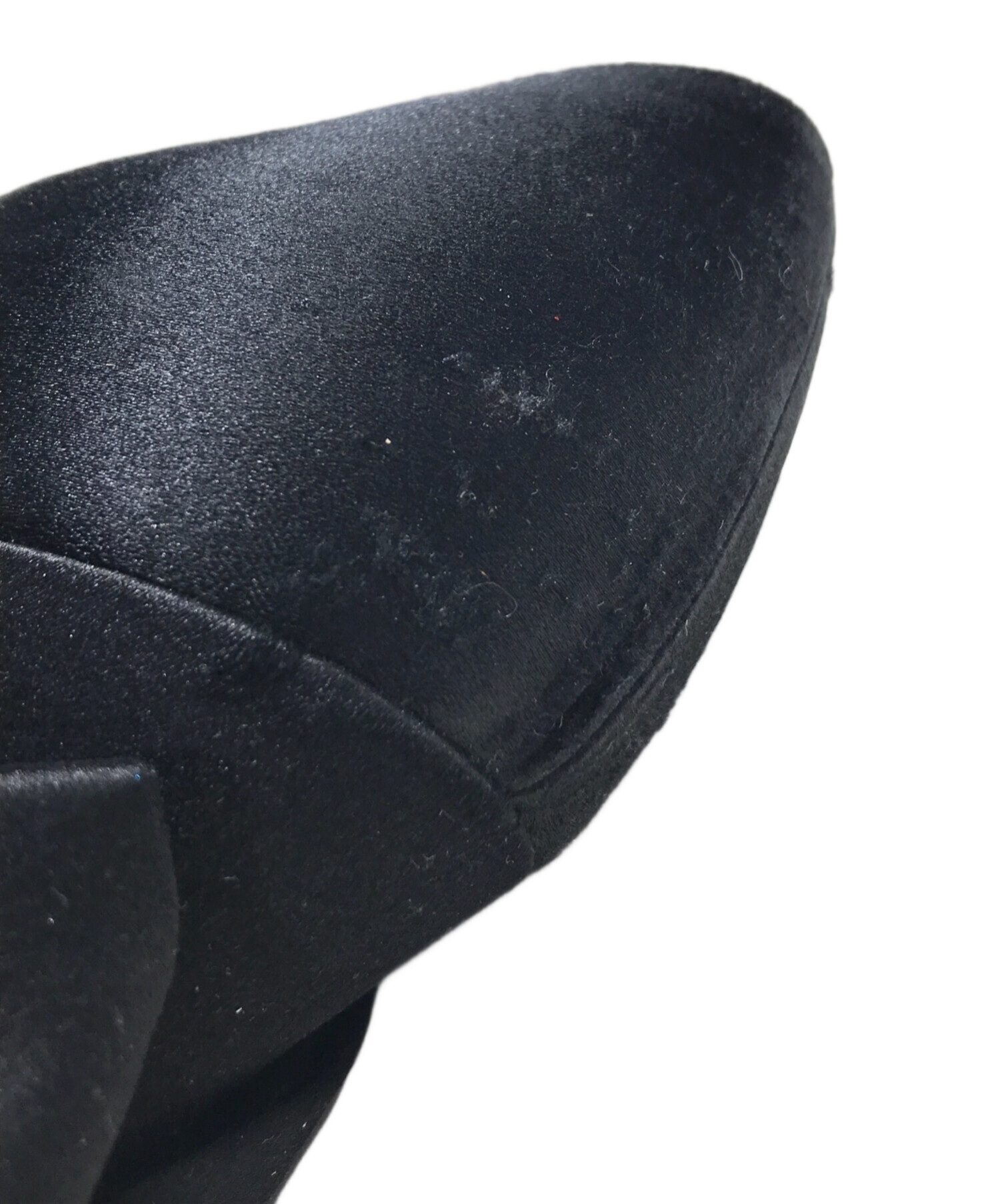 中古・古着通販】CHANEL (シャネル) リボンヒールパンプス ブラック