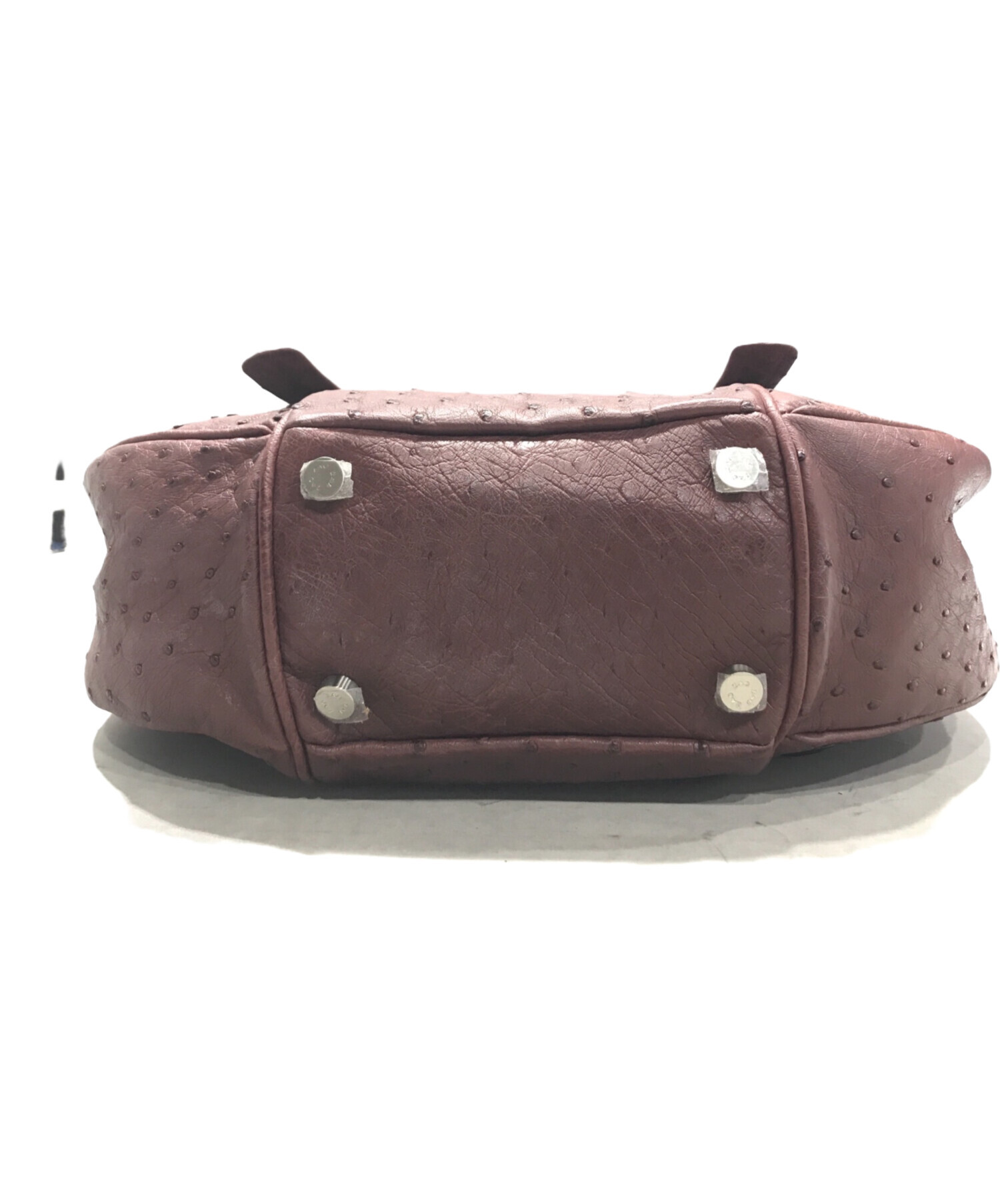 【新品未使用】ZAO ザオー　オーストリッチ　ハンドバッグ　A4収納可能 中古・古着通販】ZAO (ザオー) オーストリッチハンドバッグ