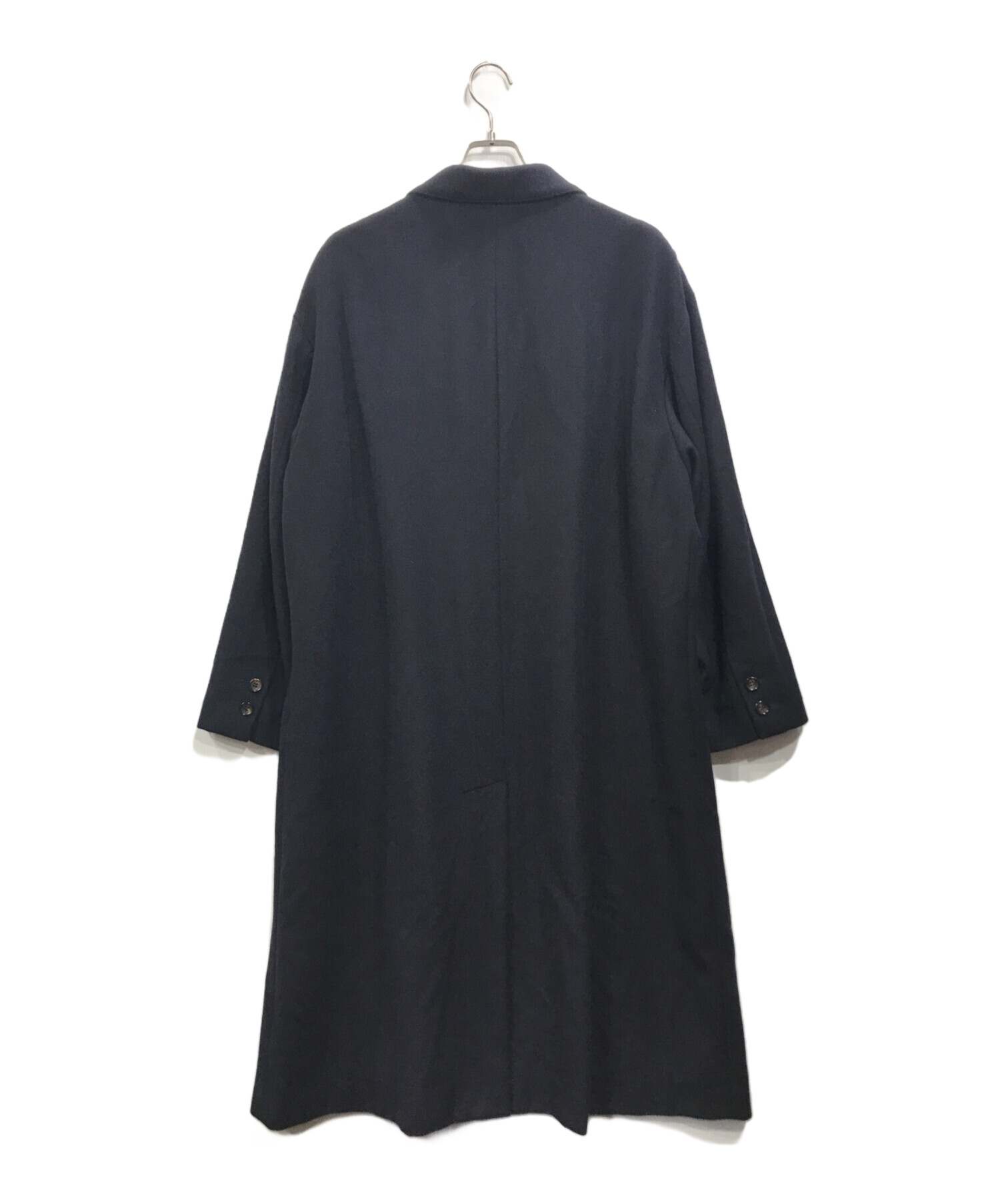 パパスPAPAS カシミアコート 中古・古着通販】PAPAS (パパス) カシミヤコート ネイビー サイズ:M