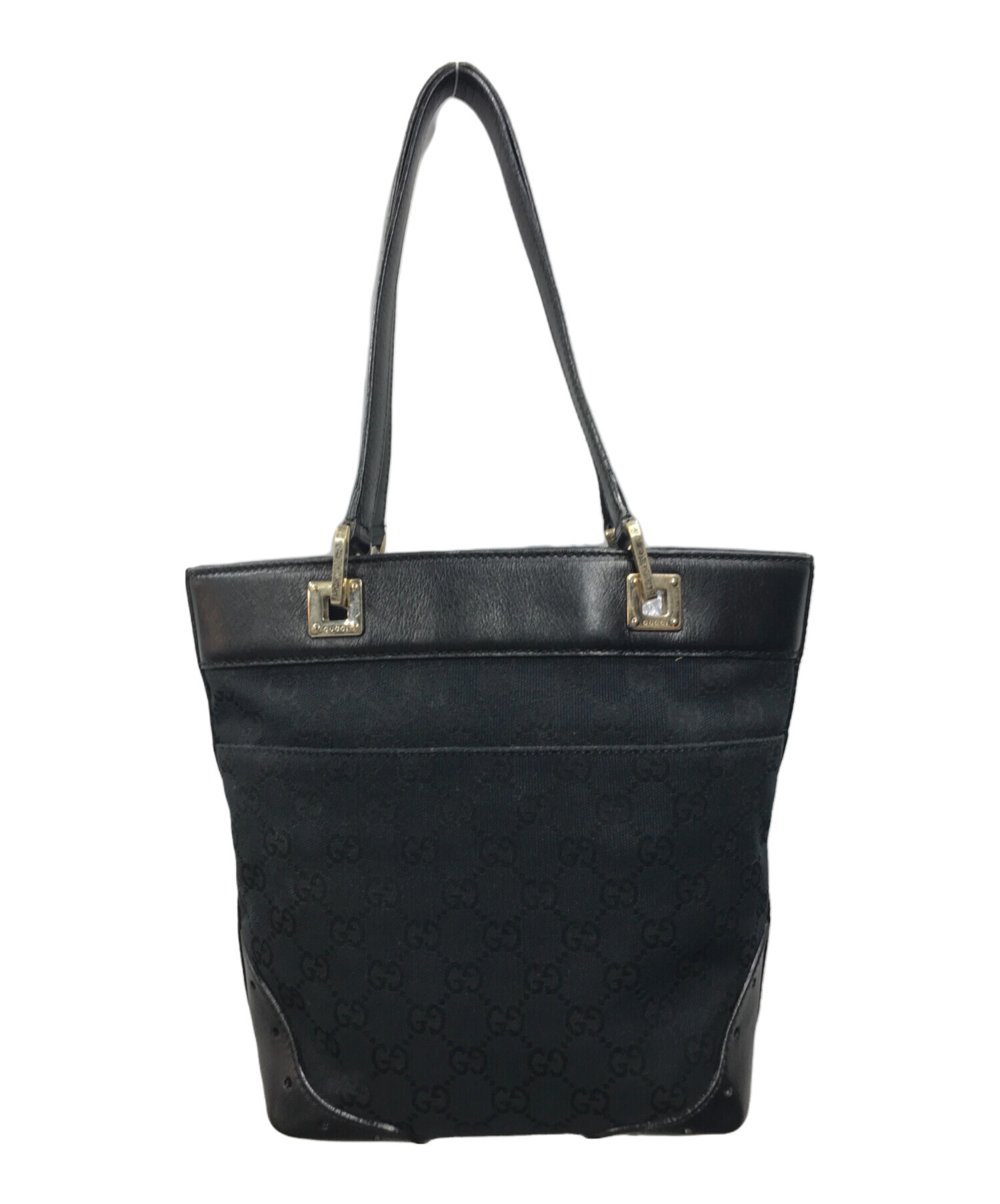 中古・古着通販】GUCCI (グッチ) GGキャンバス トートバッグ ブラック 