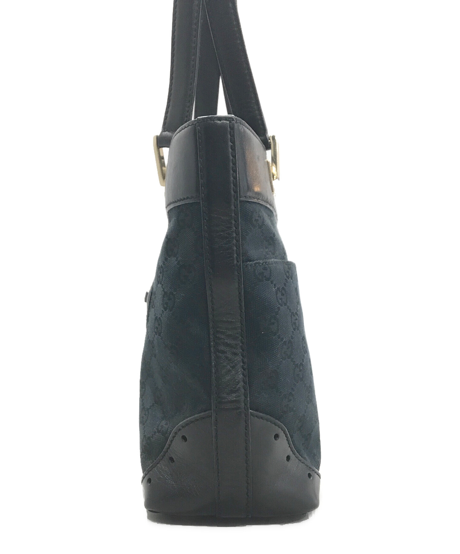 中古・古着通販】GUCCI (グッチ) GGキャンバス トートバッグ ブラック 