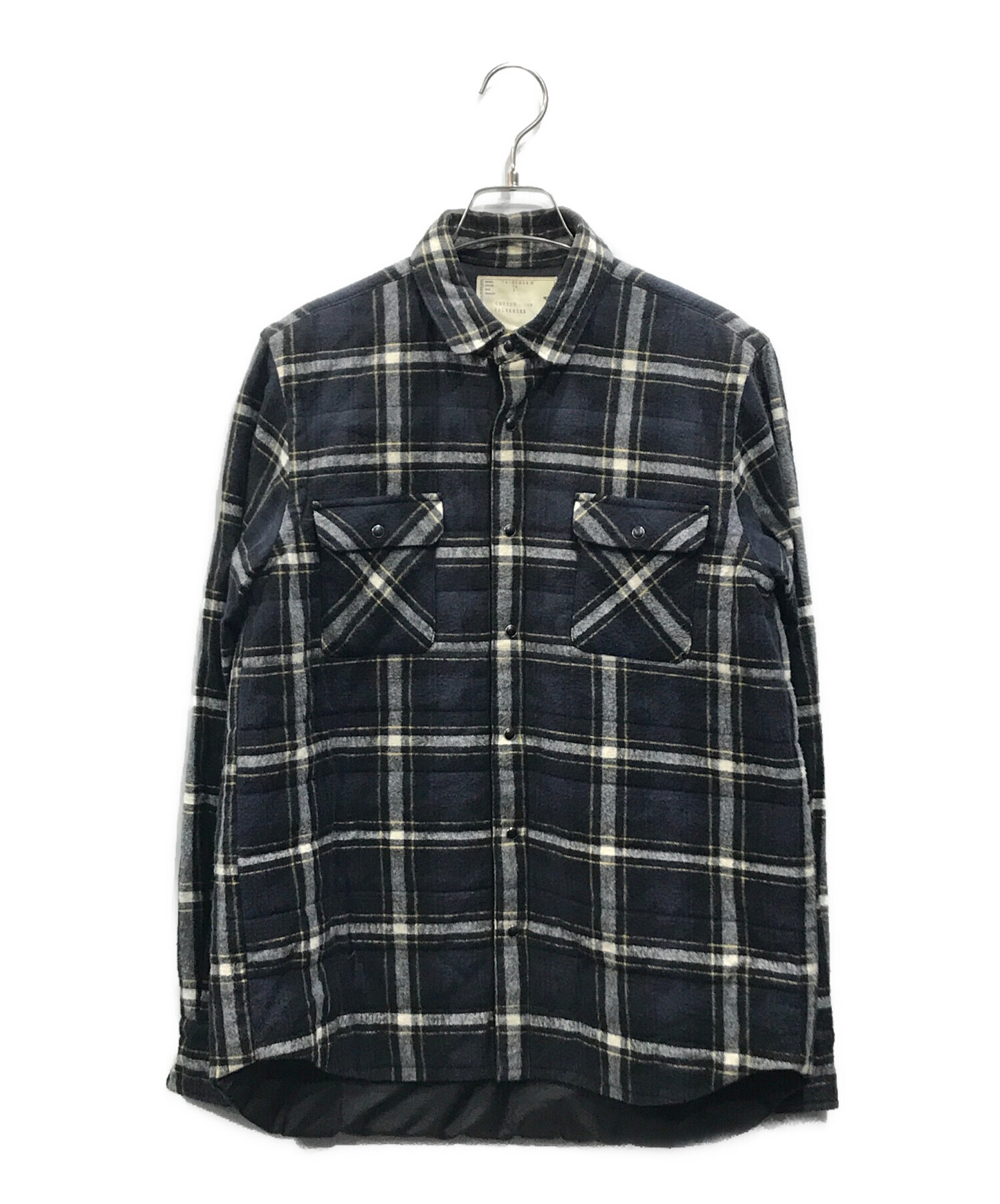 中古・古着通販】sacai (サカイ) フランネルシャツジャケット ネイビー