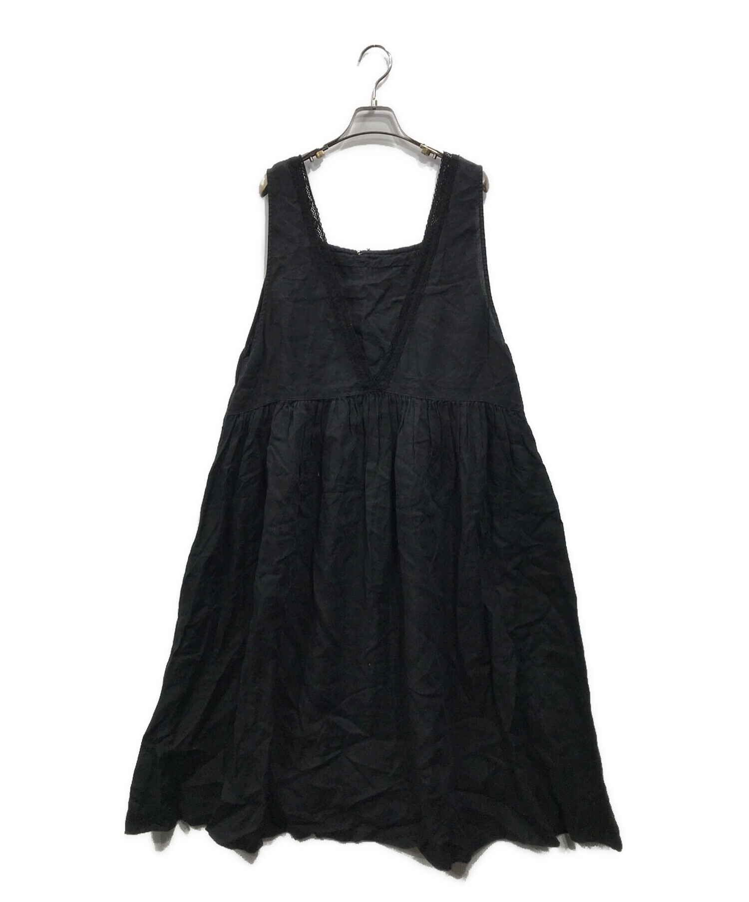 ☆nest Robe ネストローブ リネン×レースエプロンワンピース☆