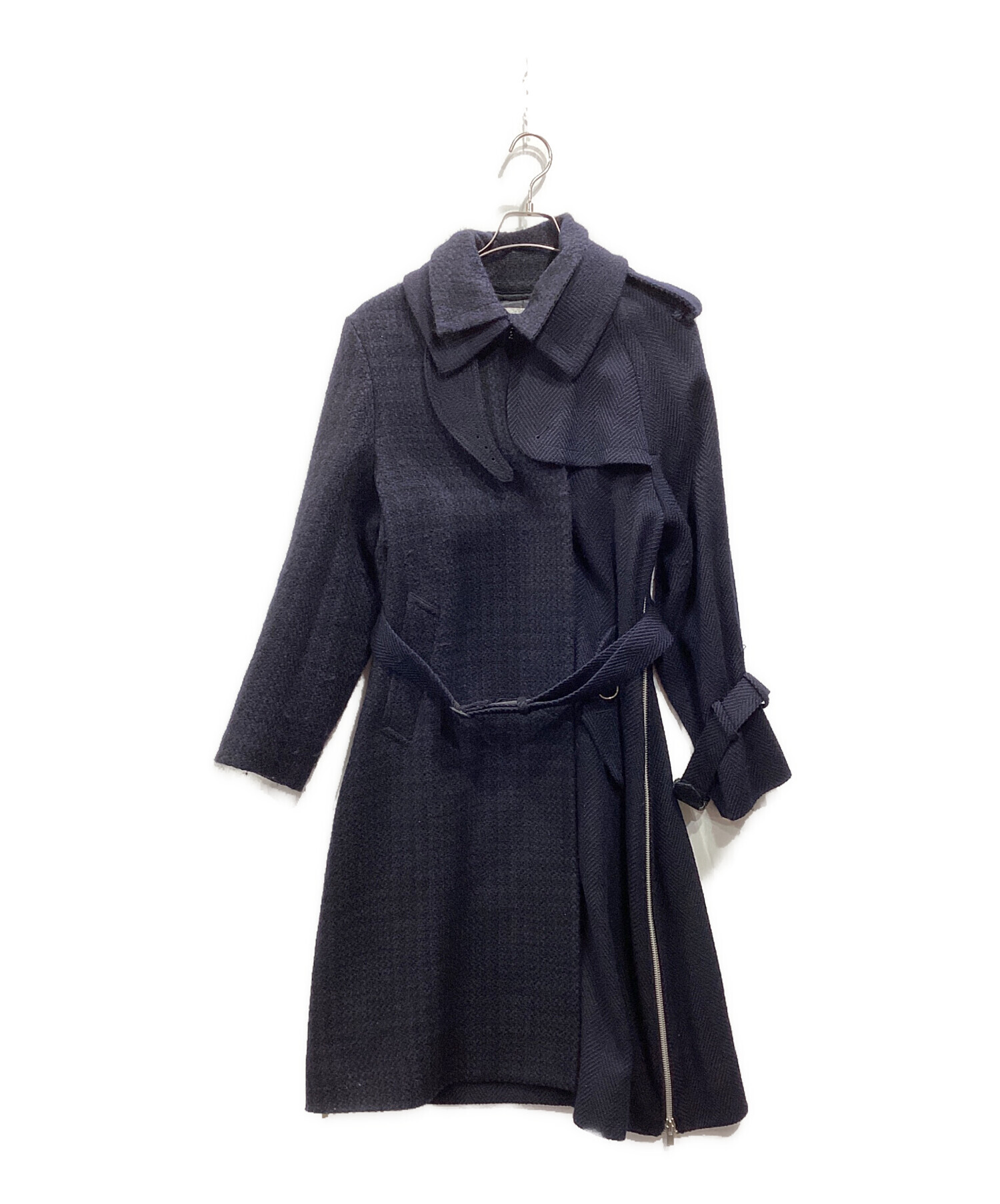 中古・古着通販】sacai (サカイ) ウールトレンチコート ネイビー