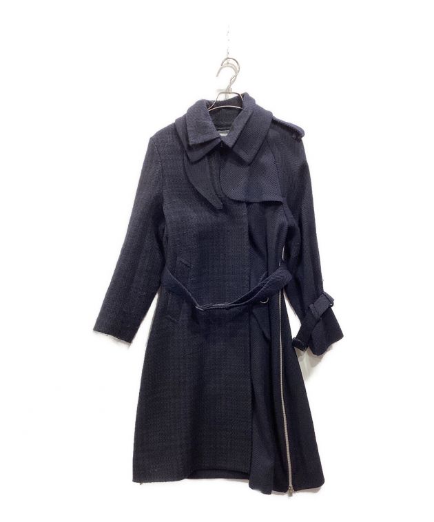 中古・古着通販】sacai (サカイ) ウールトレンチコート ネイビー 