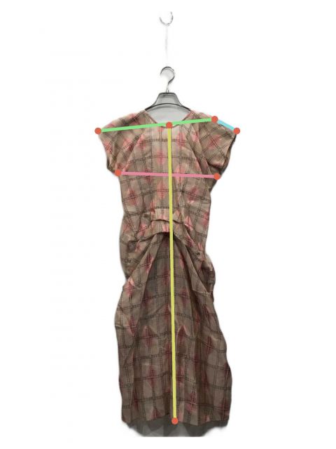 中古・古着通販】MARNI (マルニ) 総柄シルク混ワンピース ベージュ