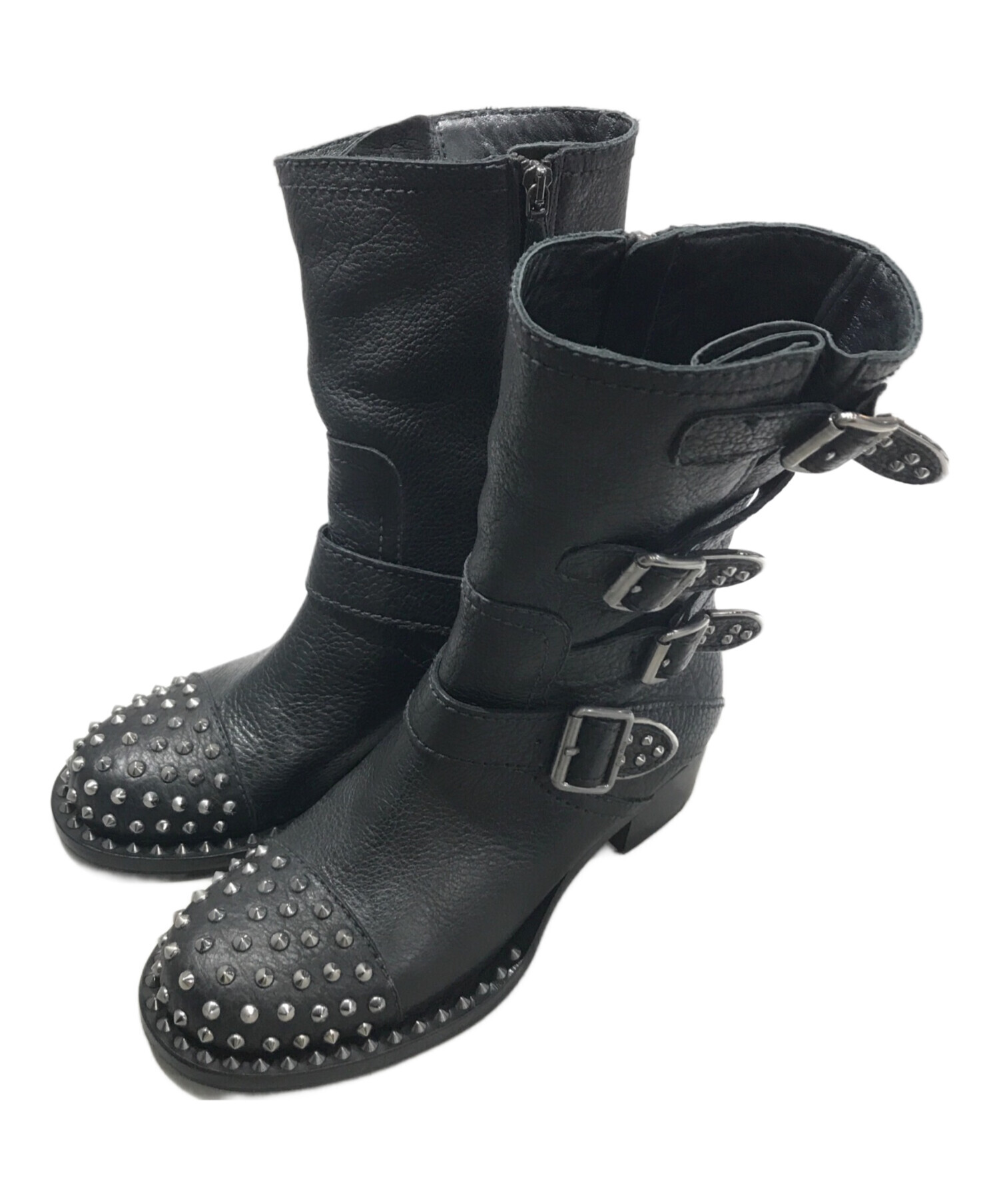 中古・古着通販】MIU MIU (ミュウミュウ) スタッズ付エンジニアブーツ