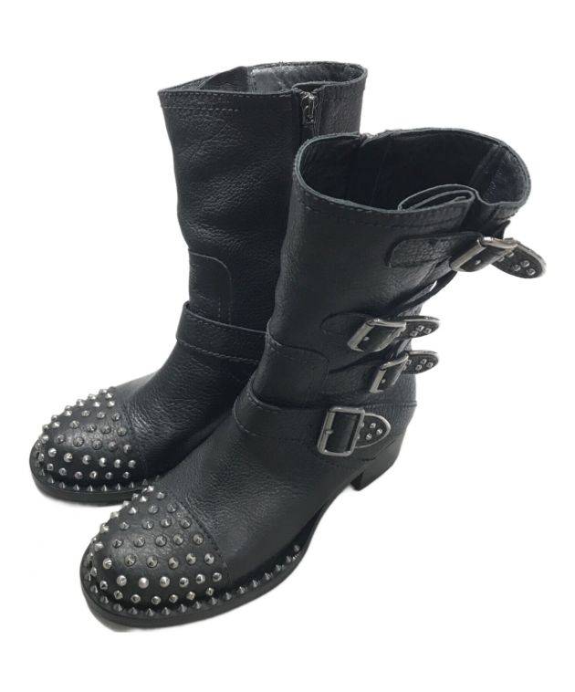 中古・古着通販】MIU MIU (ミュウミュウ) スタッズ付エンジニアブーツ